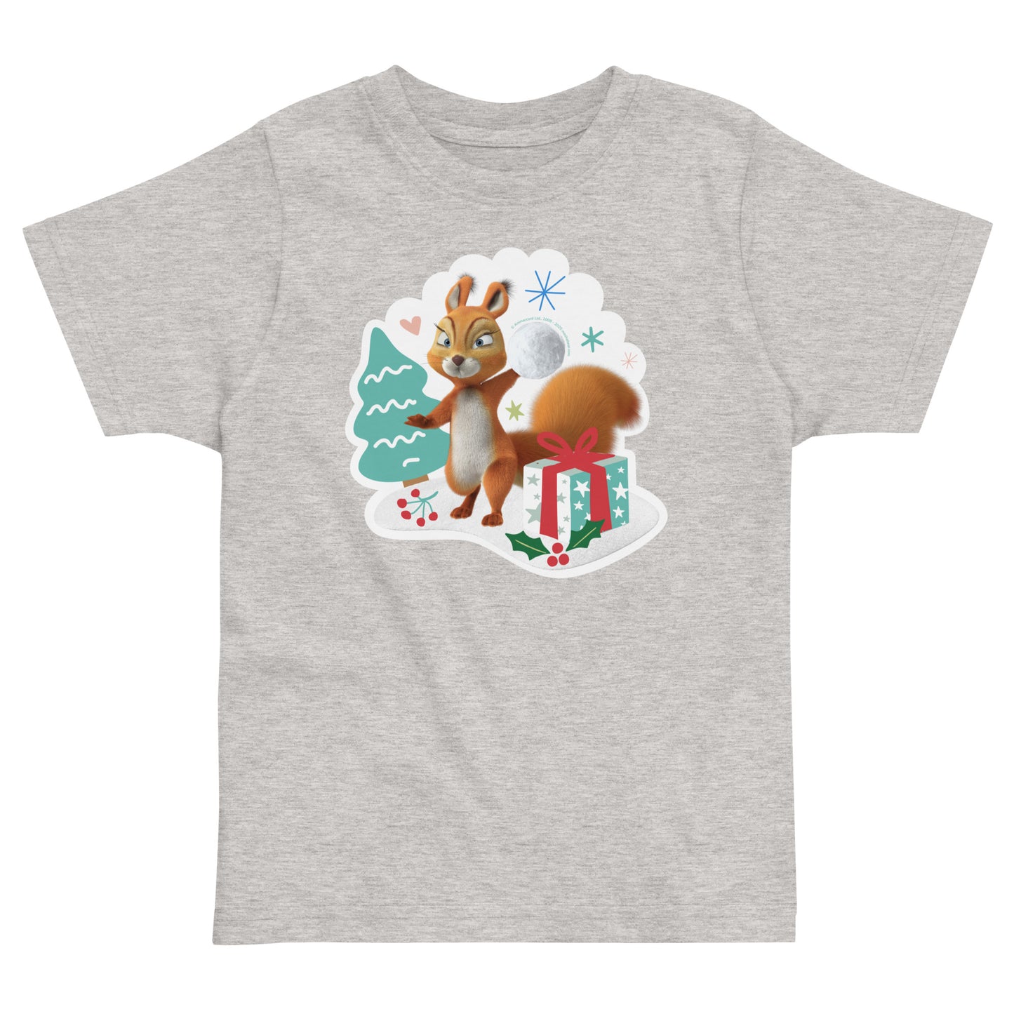 Masha and the Bear Friends Christmas Toddler jersey t-shirt Heather T-SHIRT