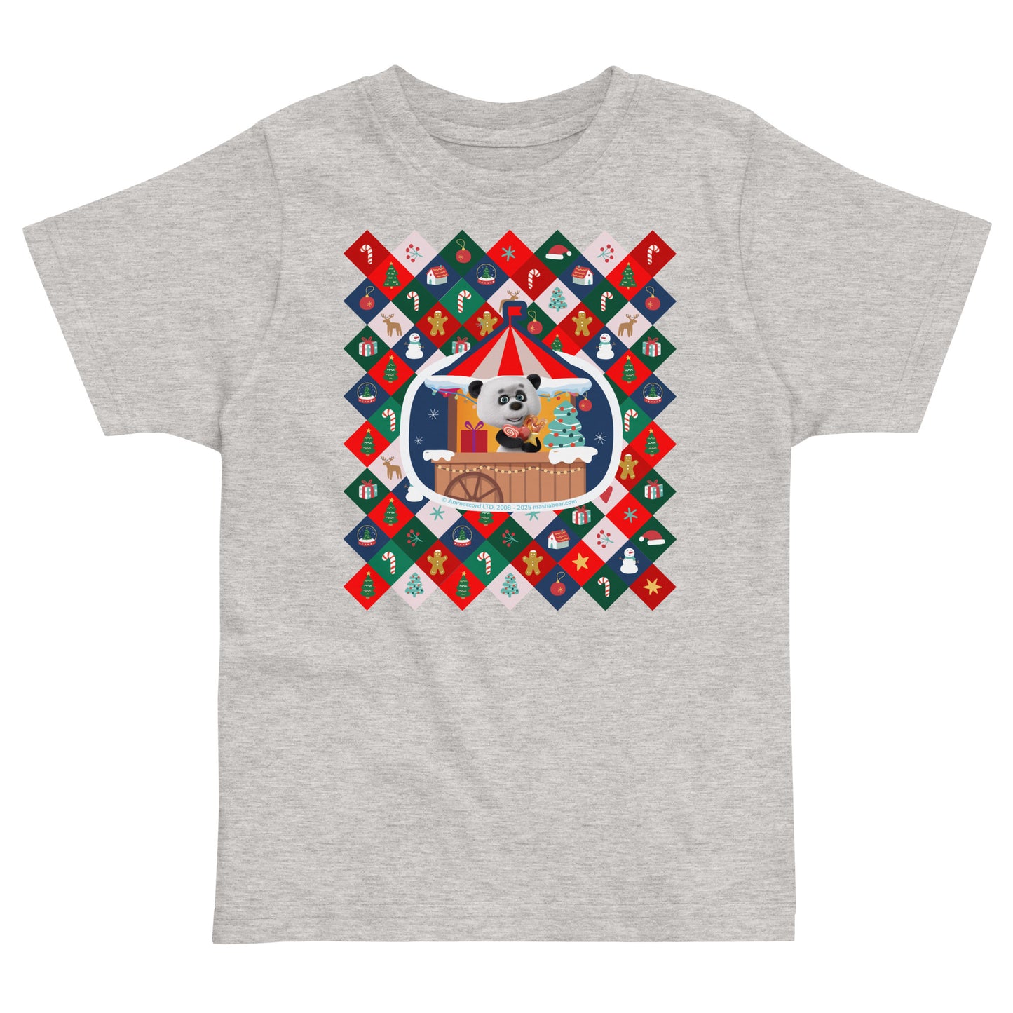 Masha and the Bear Friends Christmas Toddler Jersey T-shirt Heather T-SHIRT