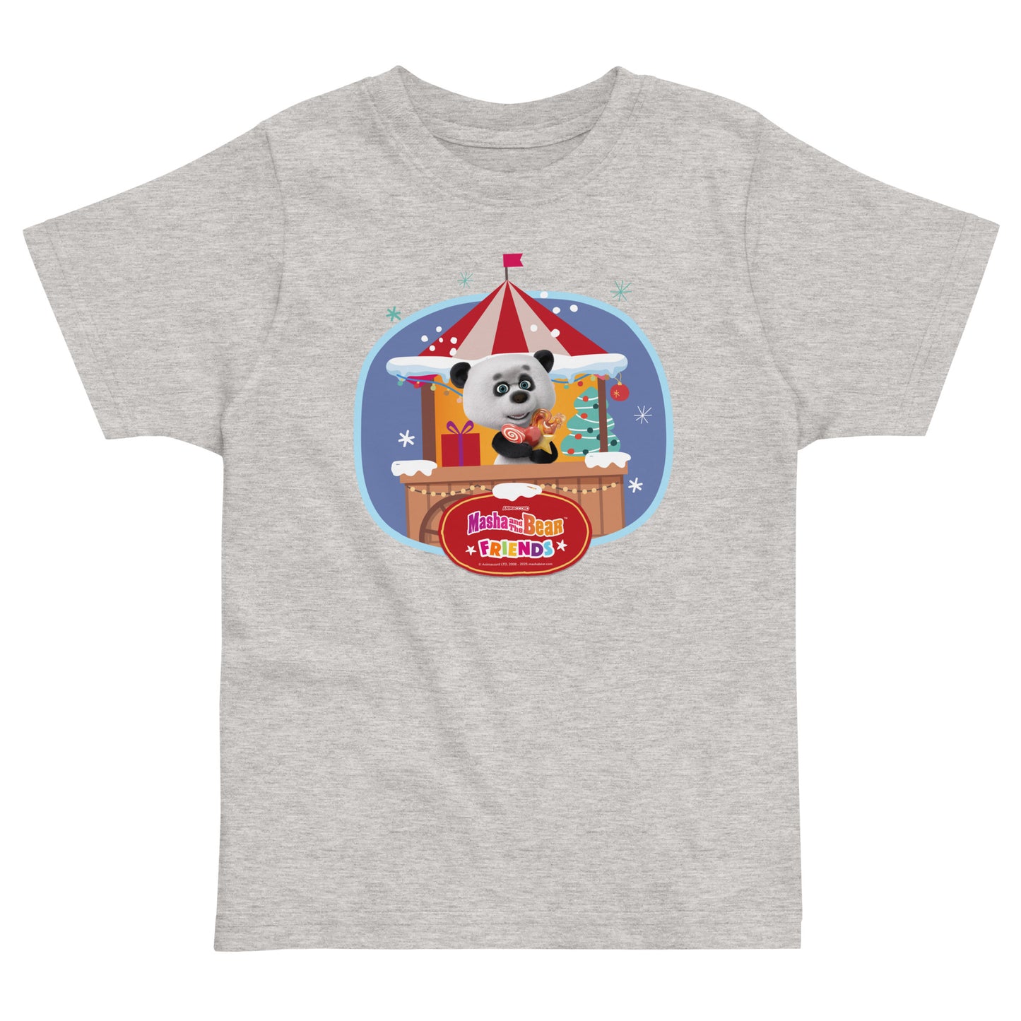 Masha and the Bear Friends Christmas Toddler Jersey T-shirt Heather T-SHIRT