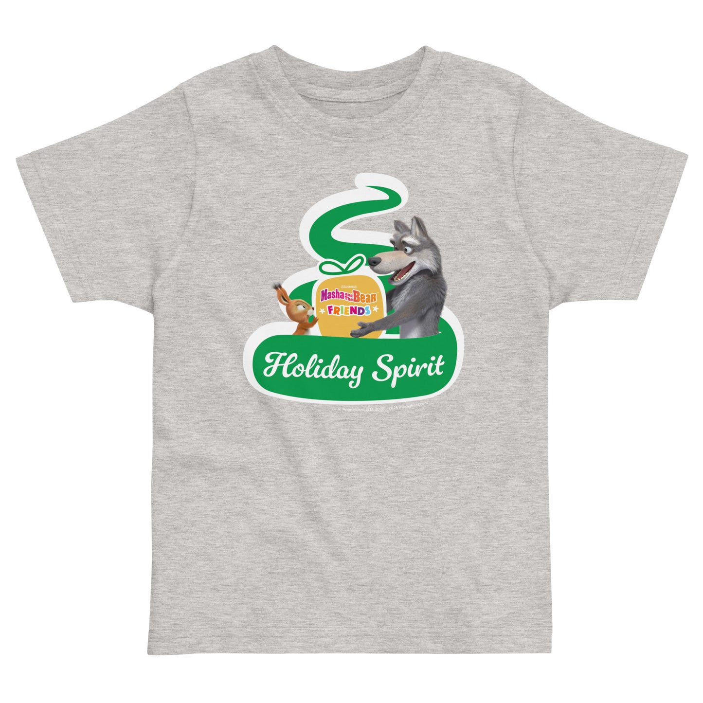 Masha and the Bear Friends Christmas Toddler Jersey T-shirt Heather T-SHIRT
