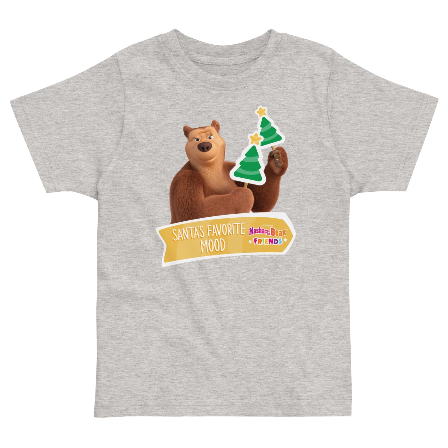 Masha and the Bear Friends Christmas Toddler Jersey T-shirt Heather T-SHIRT