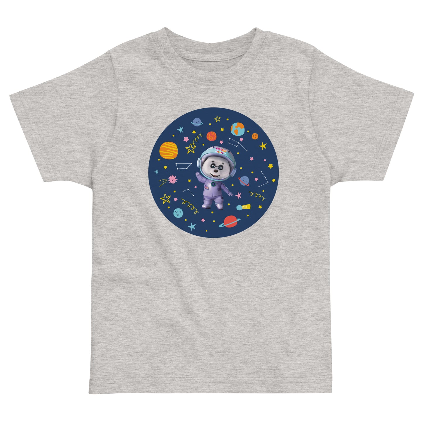 Masha and The Bear Friends Cosmic Toddler Jersey T-shirt Heather T-SHIRT