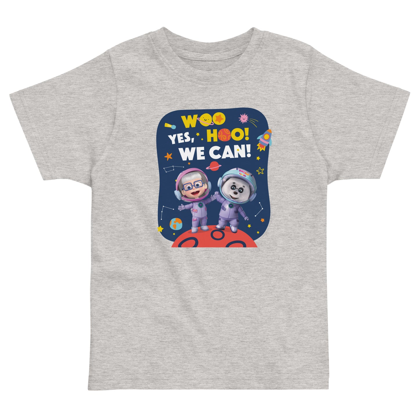 Masha and The Bear Friends Yes, We Can! #3 Toddler Jersey T-shirt Heather