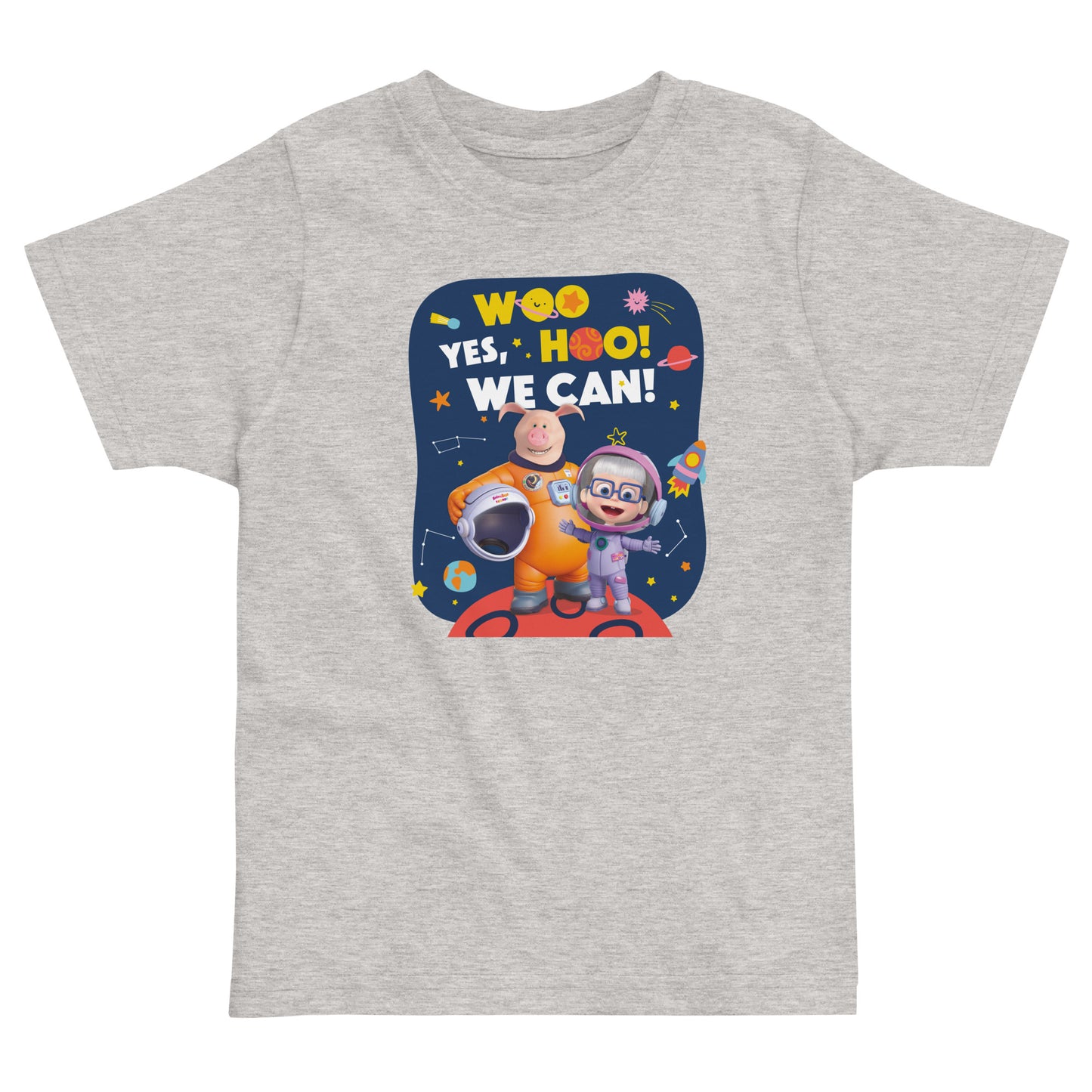 Masha and The Bear Friends Yes, We Can! #2 Toddler Jersey T-shirt Heather