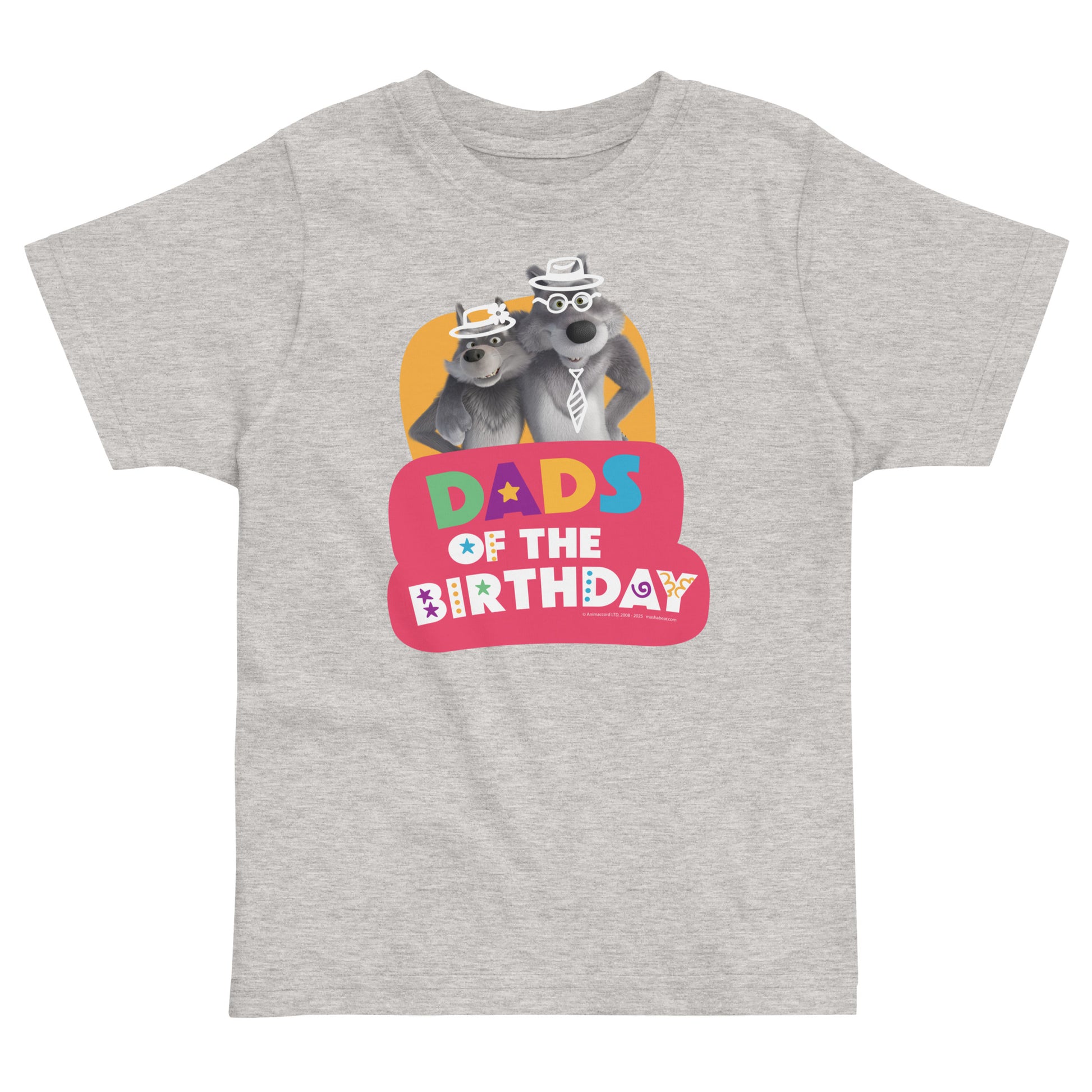 Masha and the Bear Friends Toddler Jersey Birthday #1 T-shirt Heather