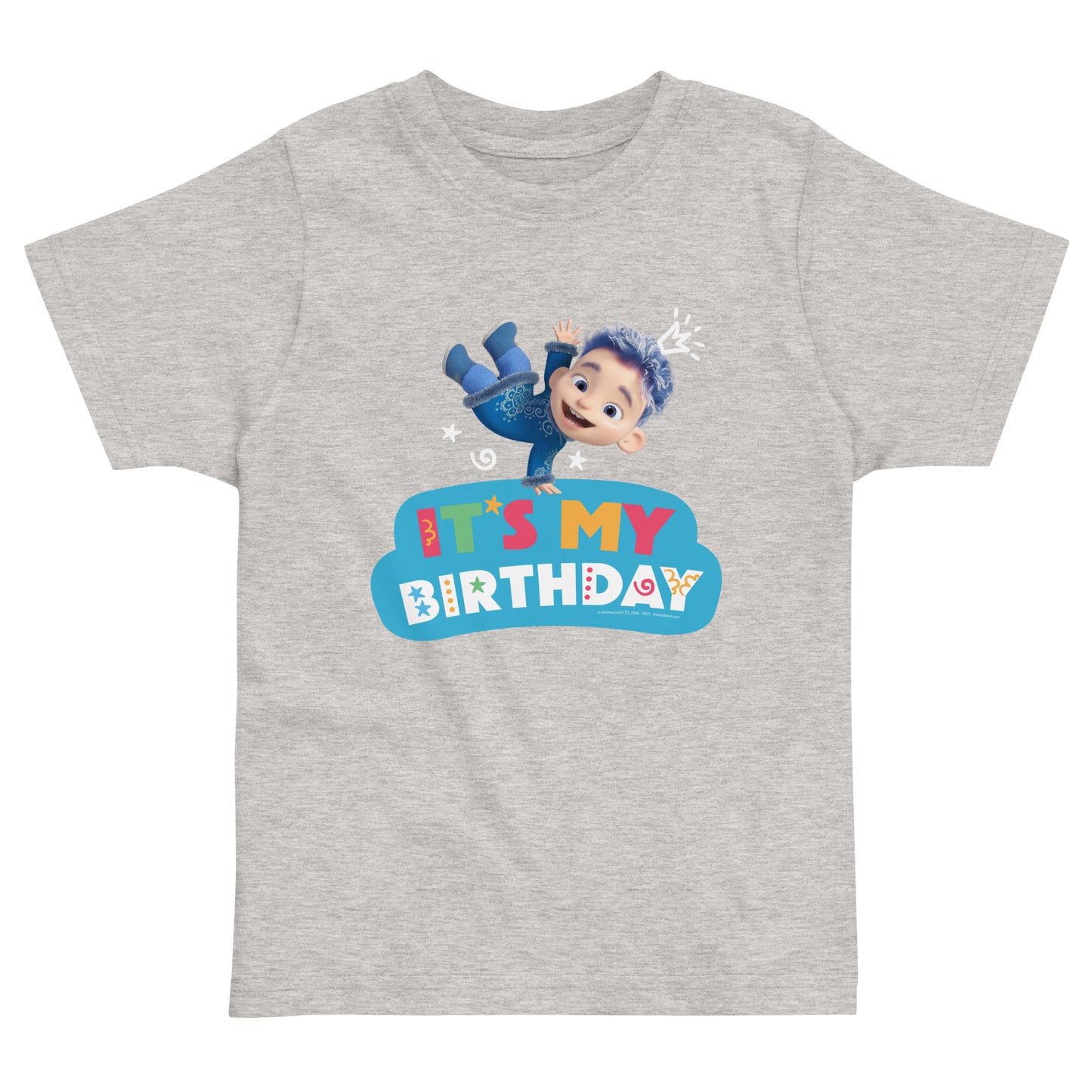 Masha and the Bear Friends Toddler Jersey Birthday #3 T-shirt Heather