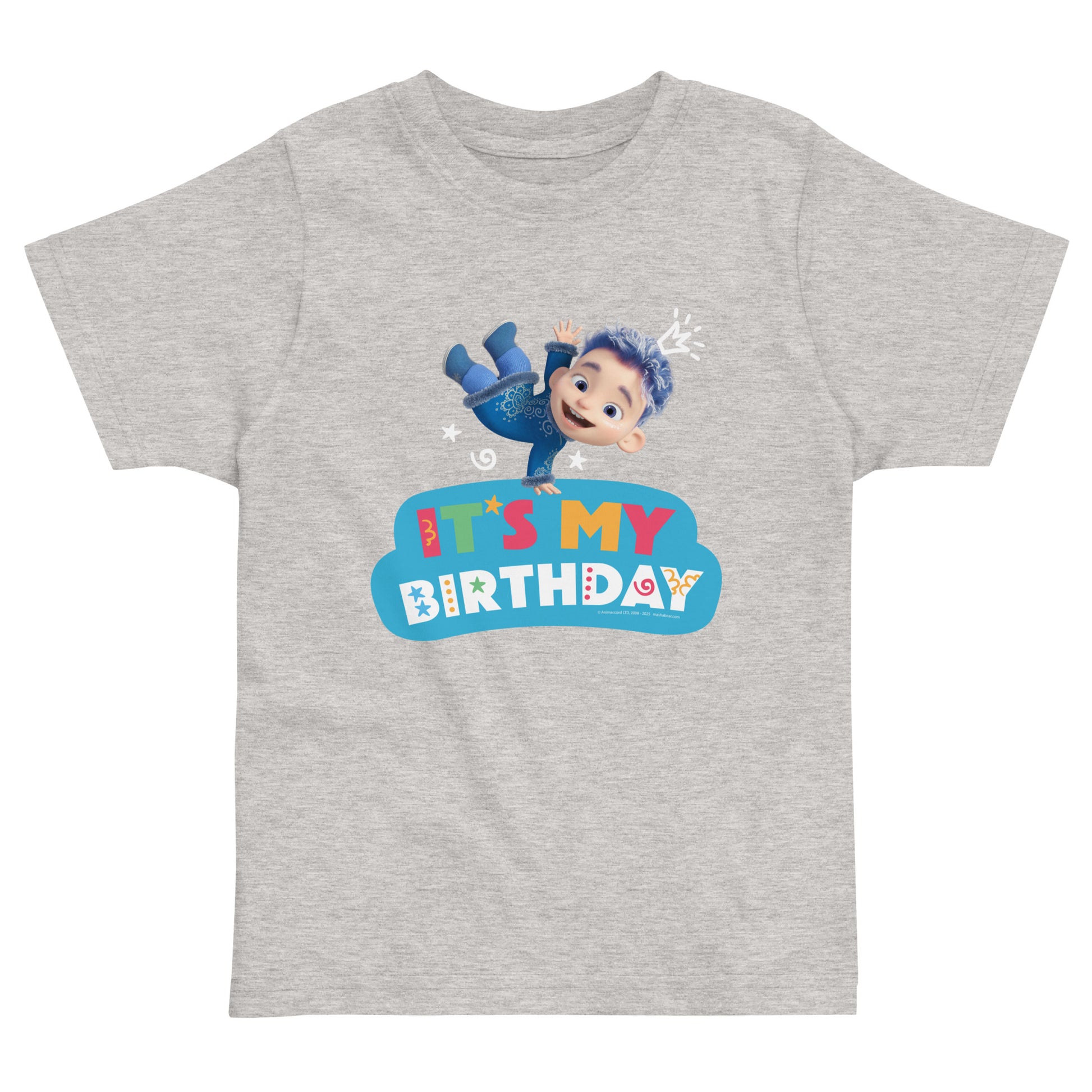 Masha and the Bear Friends Toddler Jersey Birthday #3 T-shirt Heather
