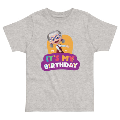 Masha and the Bear Friends Toddler Jersey Birthday #4 T-shirt Heather