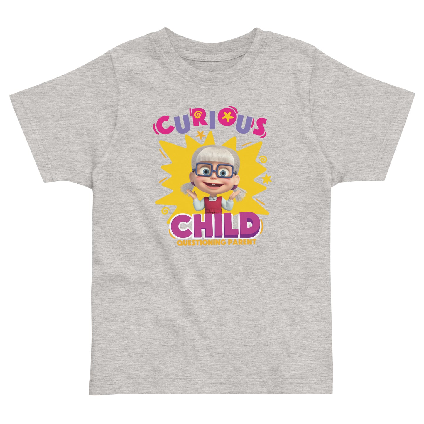 Masha and the Bear Friends Toddler Jersey Curious Child T-shirt Heather