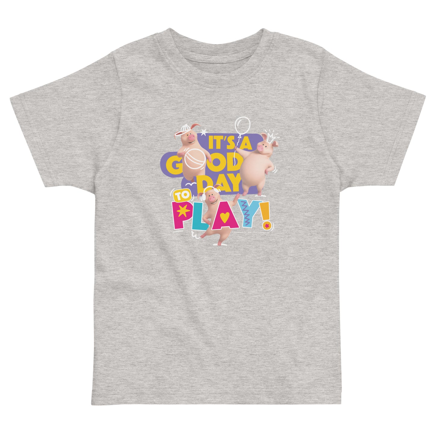 Masha and the Bear Friends Toddler Jersey Good Day To Play T-shirt Heather