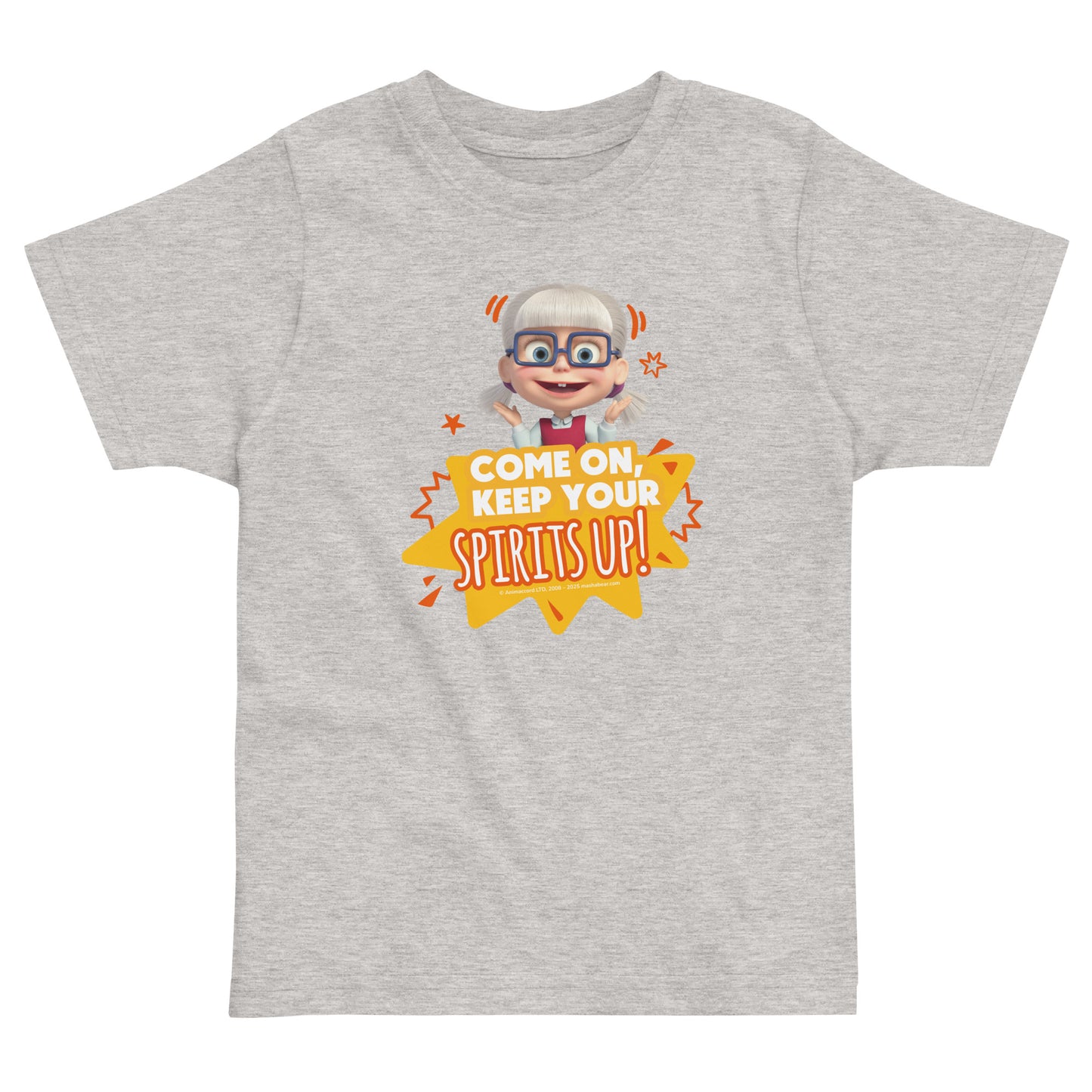 Masha and the Bear Friends Toddler Jersey Spirits Up! T-shirt Heather