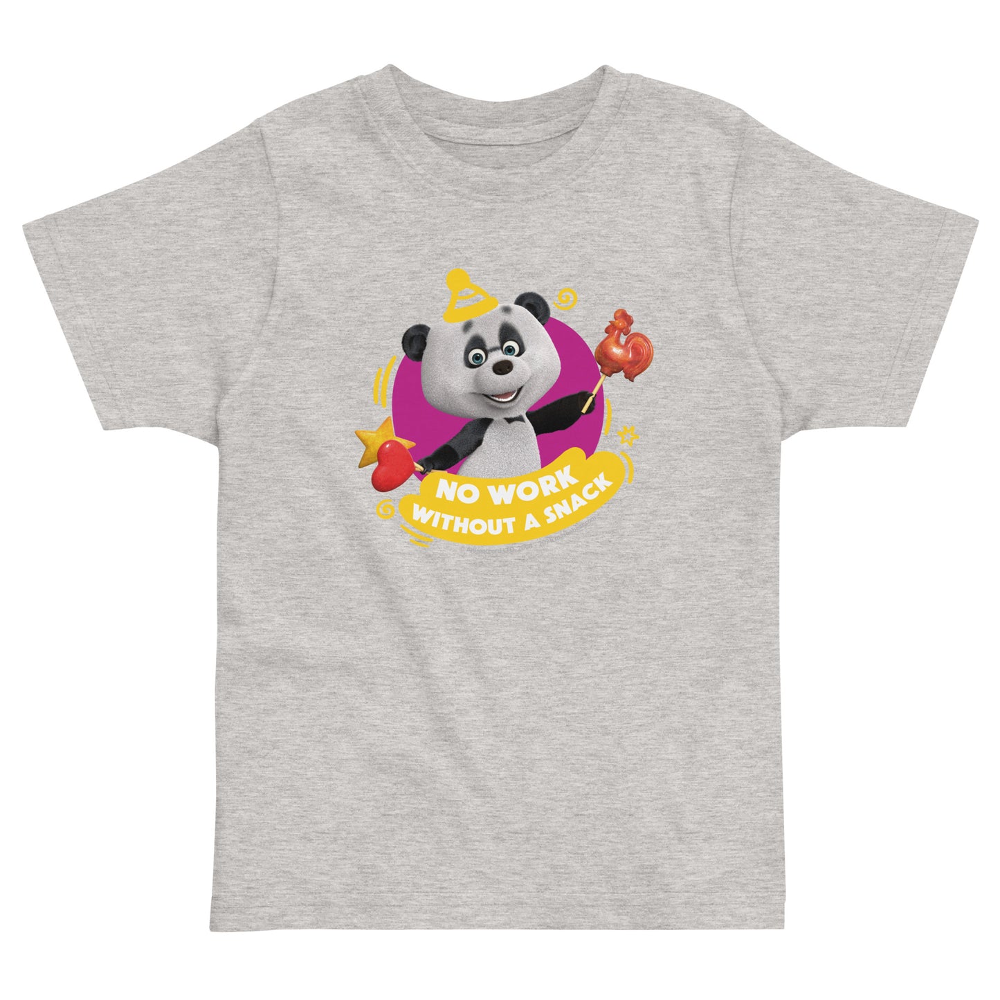 Masha and the Bear Friends Toddler Jersey No Snack No Work T-shirt Heather