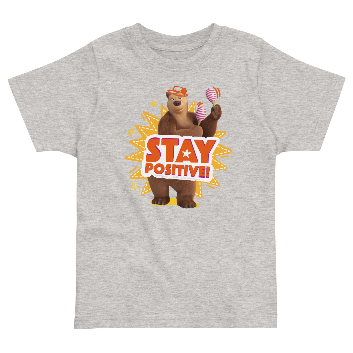 Masha and the Bear Friends Toddler Jersey Stay Positive T-shirt Heather