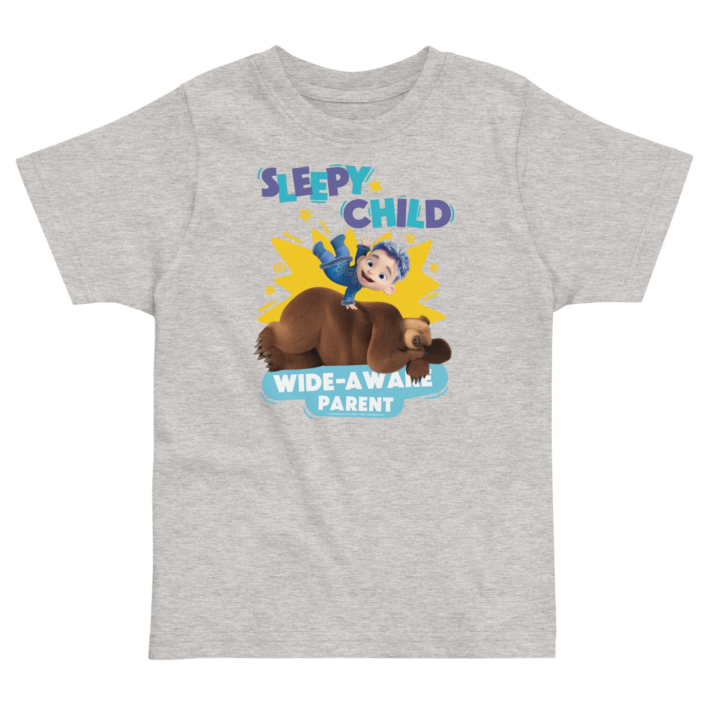 Masha and the Bear Friends Toddler Jersey Sleepy Child T-shirt Heather