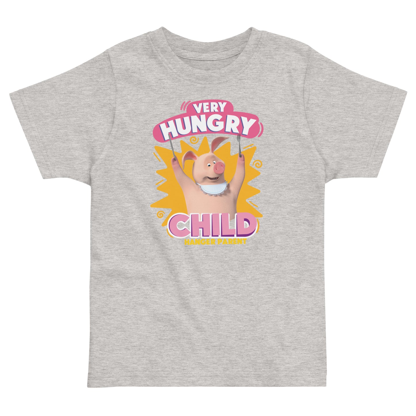 Masha and the Bear Friends Toddler Jersey Hungry Child T-shirt Heather
