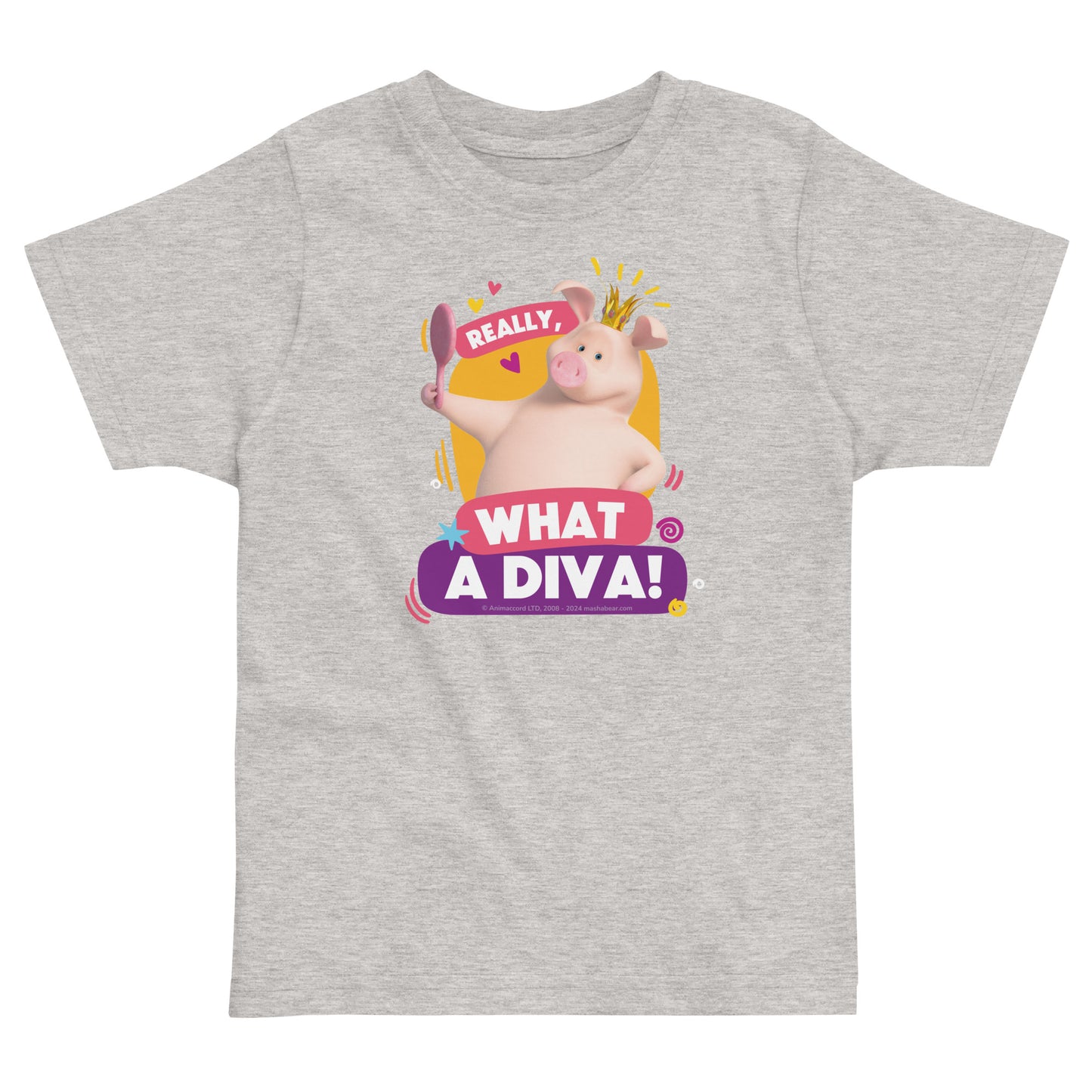 Masha and the Bear Friends Toddler jersey t-shirt Heather