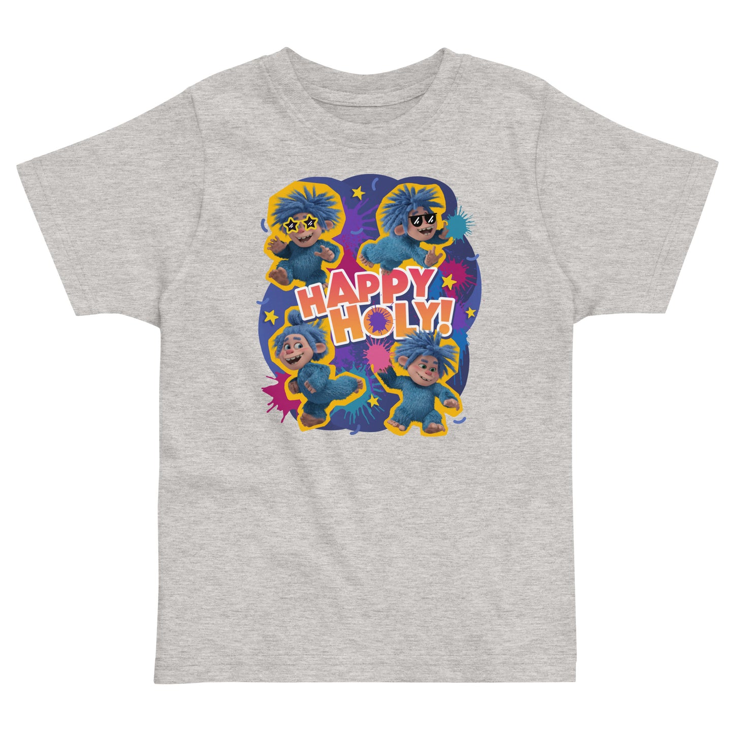 Masha and the Bear Friends Color Splash Toddler jersey t-shirt Heather T-SHIRT