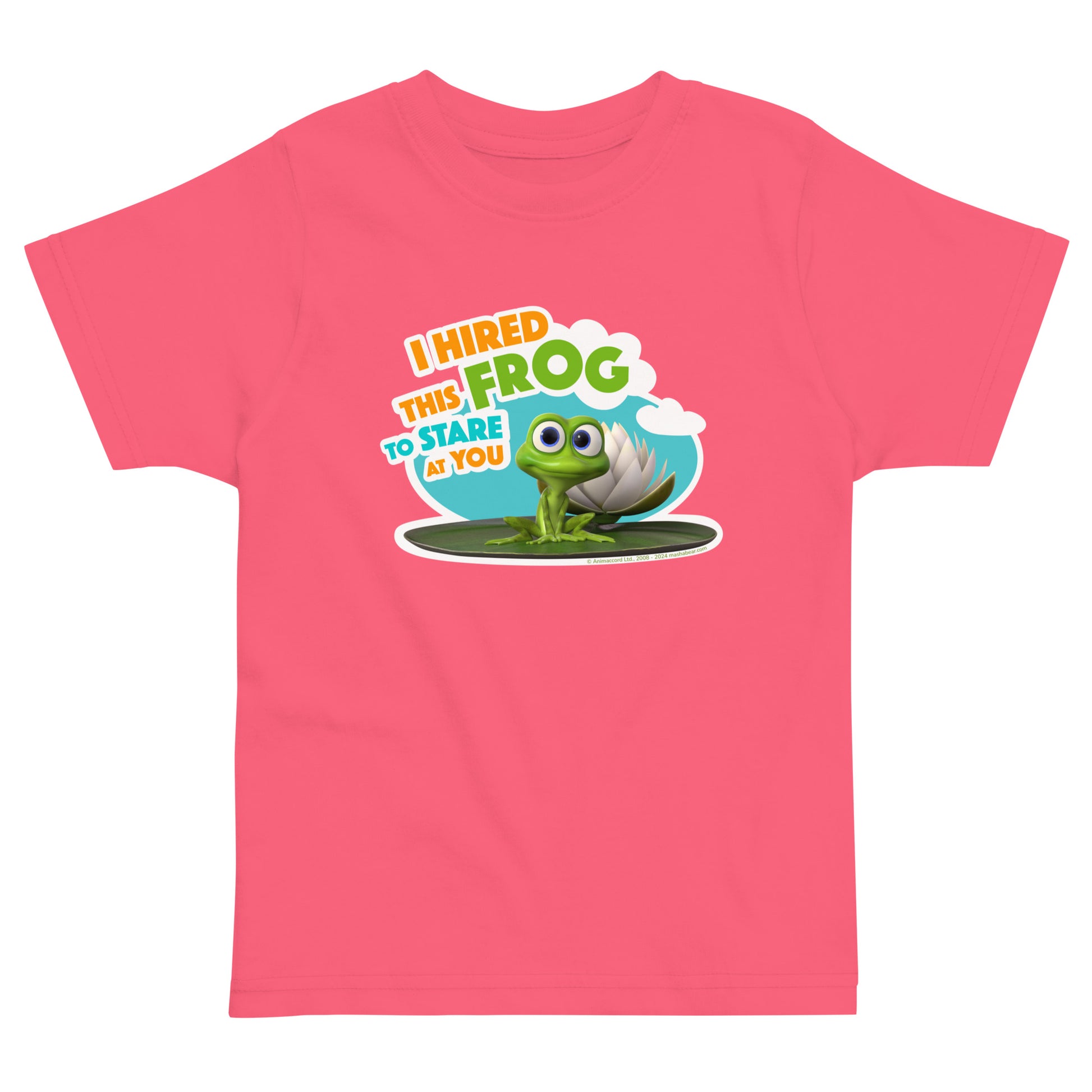 Masha and the Bear Friends: Swamp Squad Toddler jersey t-shirt Hot Pink T-SHIRT