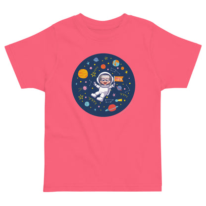 Masha and The Bear Friends Cosmic #2 Toddler Jersey T-shirt Hot Pink