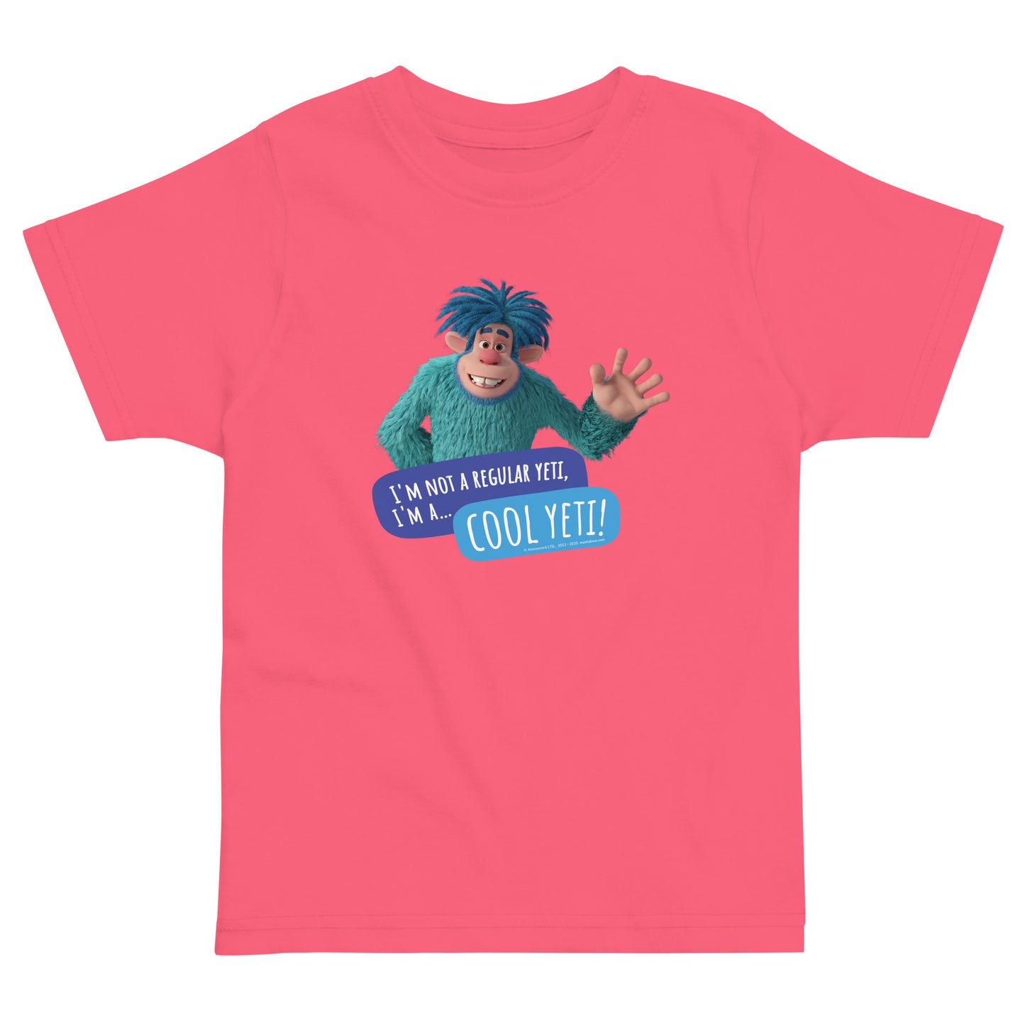 Masha and the Bear Friends Cool Yeti! Toddler Jersey T-shirt Hot Pink T-SHIRT