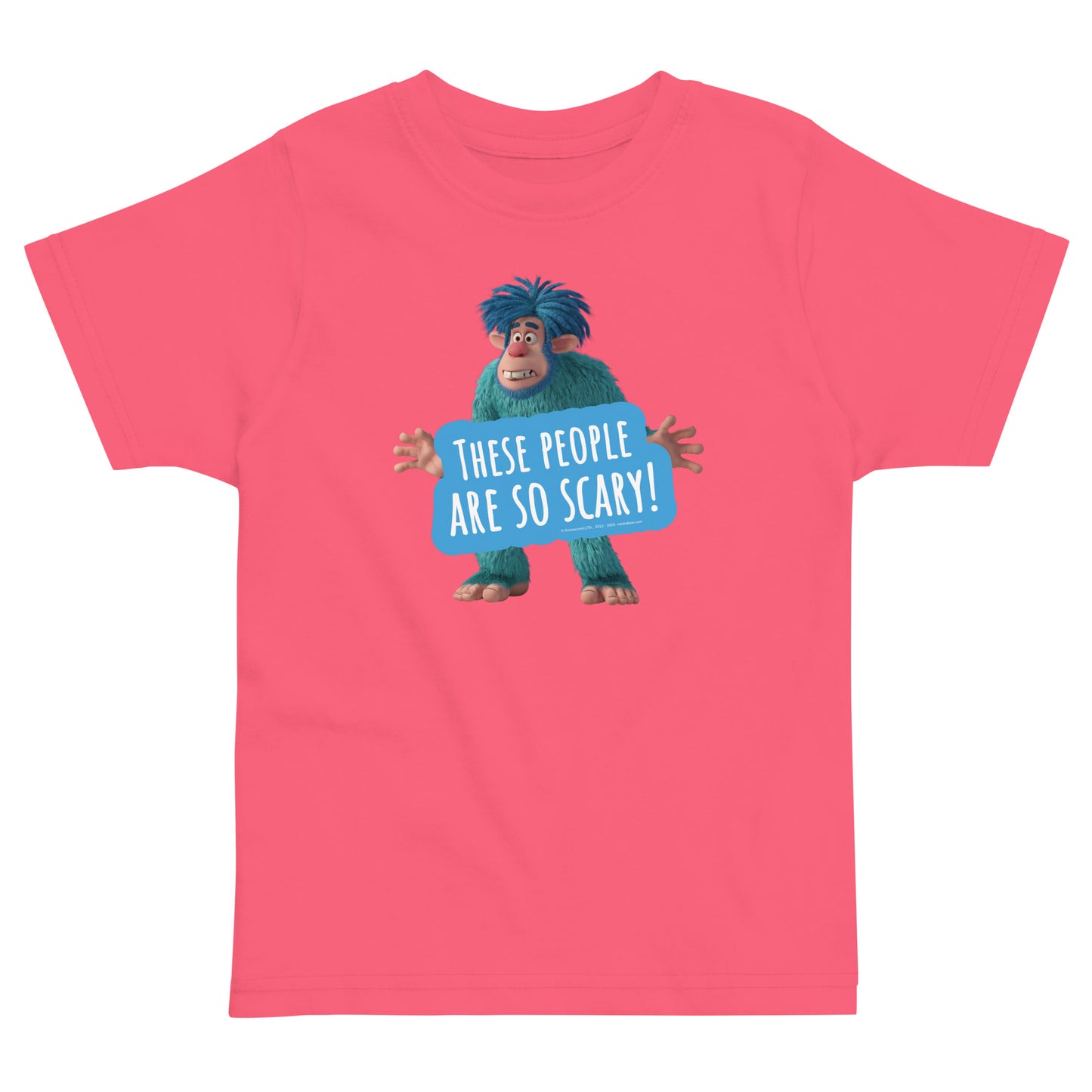 Masha and the Bear Friends These People Are So Scary! Toddler Jersey T-shirt Hot Pink T-SHIRT