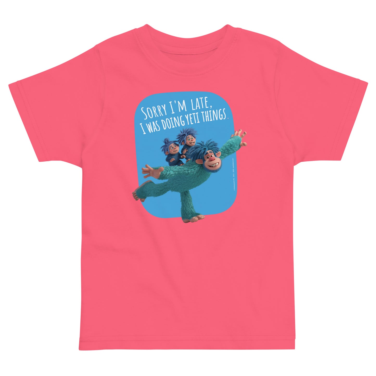 Masha and the Bear Friends Sorry I'm Late Toddler Jersey T-shirt Hot Pink T-SHIRT