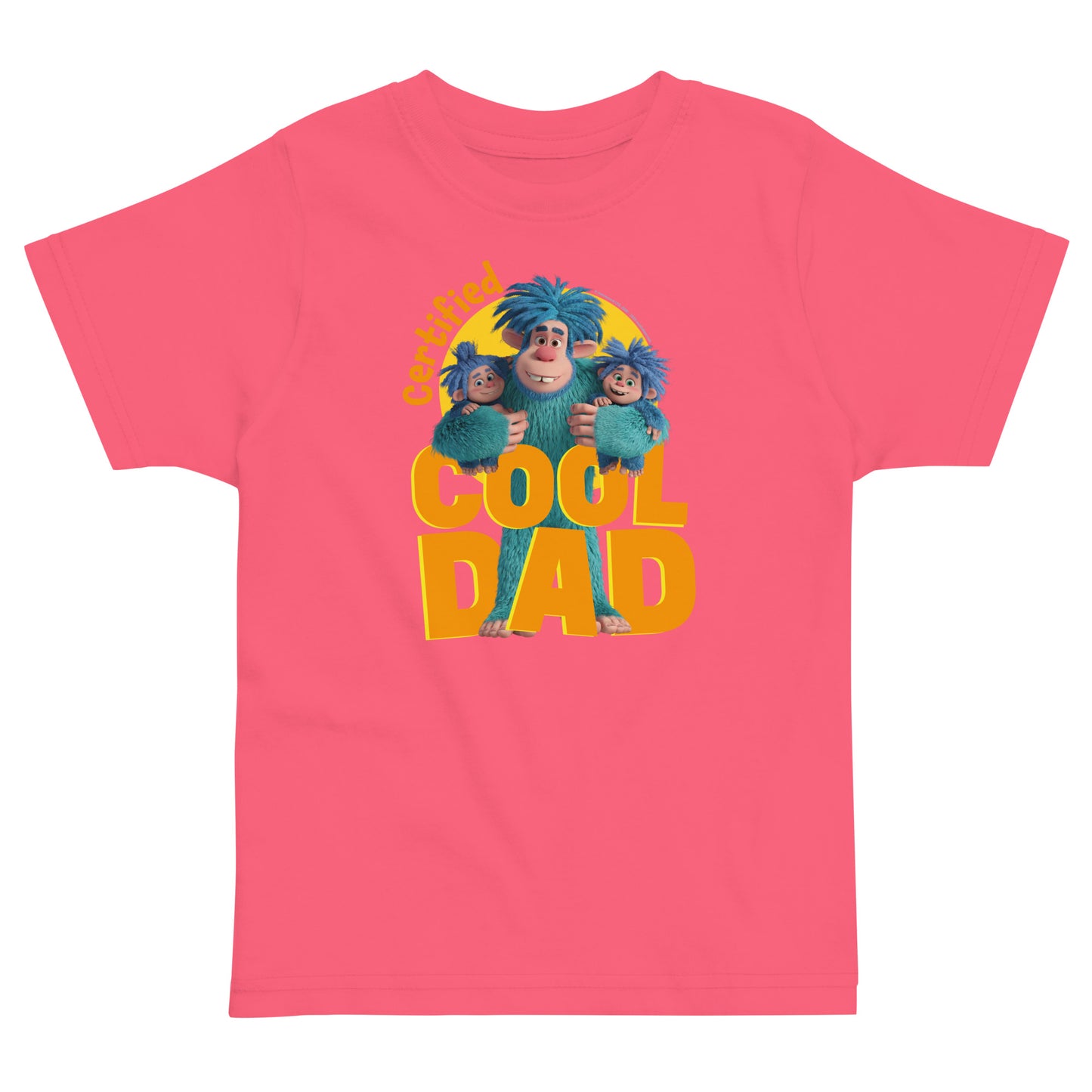 Masha and the Bear Friends Cool Dad Toddler Jersey T-shirt Hot Pink T-SHIRT