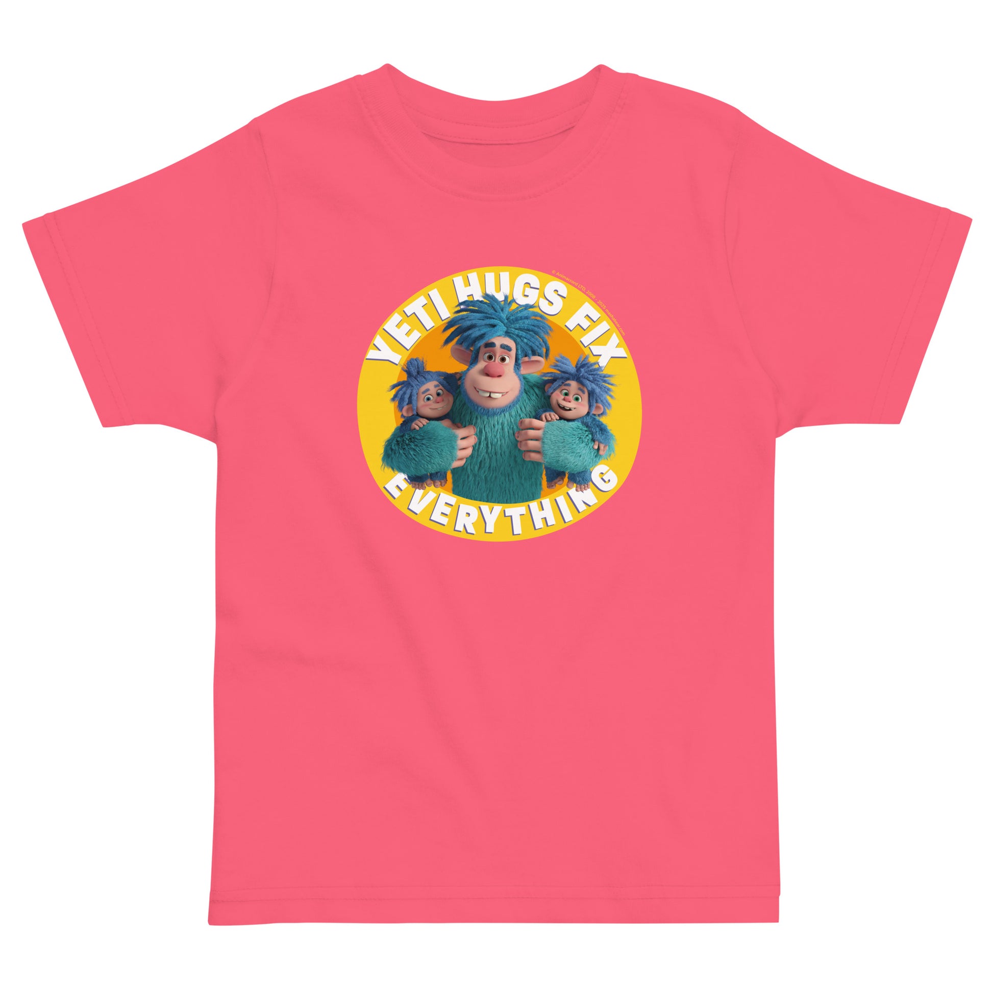 Masha and the Bear Friends Yeti HugsToddler Jersey T-shirt Hot Pink T-SHIRT