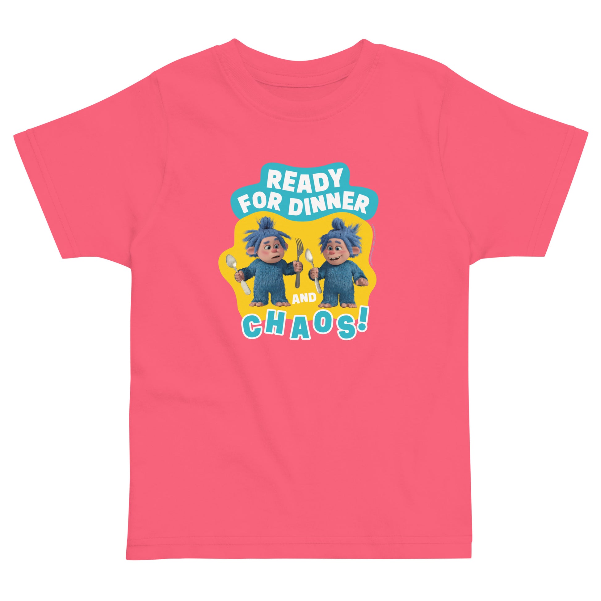 Masha and the Bear Friends Ready For Dinner Toddler Jersey T-Shirt Hot Pink T-SHIRT
