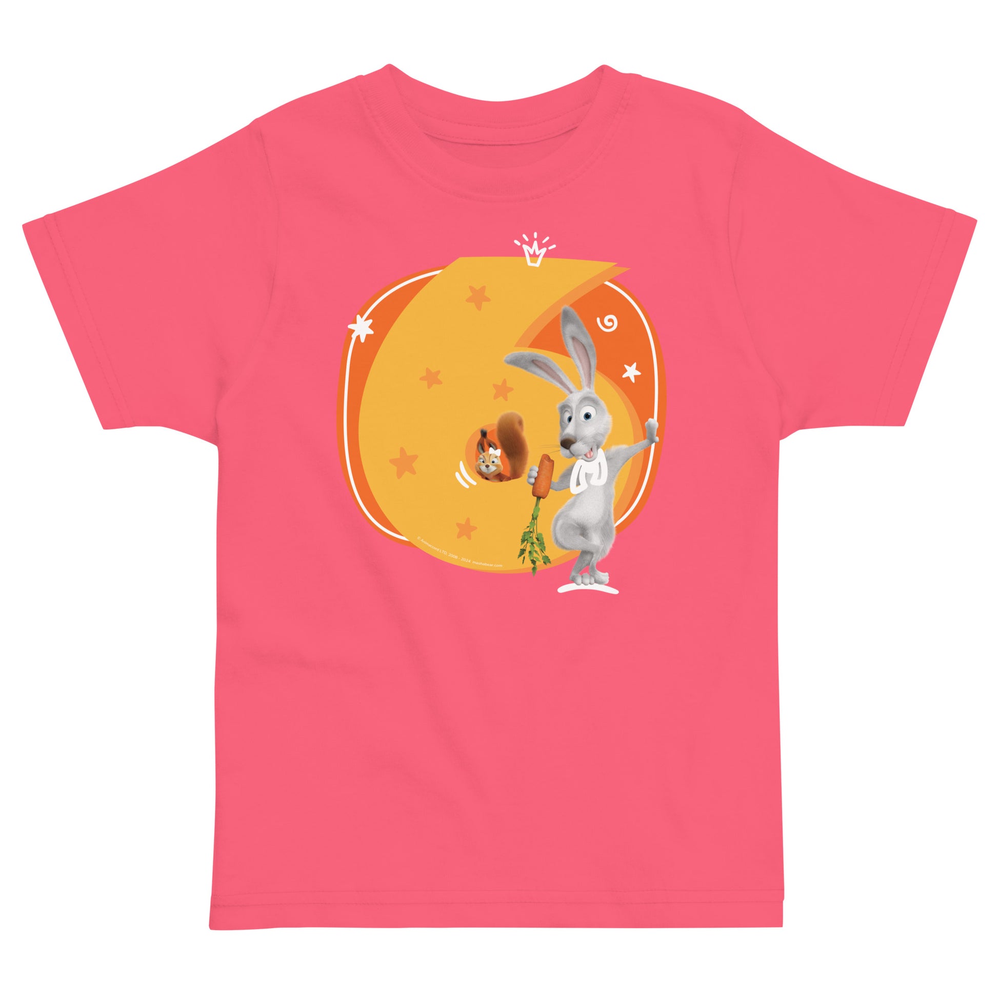 Masha and the Bear Friends Toddler Jersey 6 Years T-shirt Hot Pink