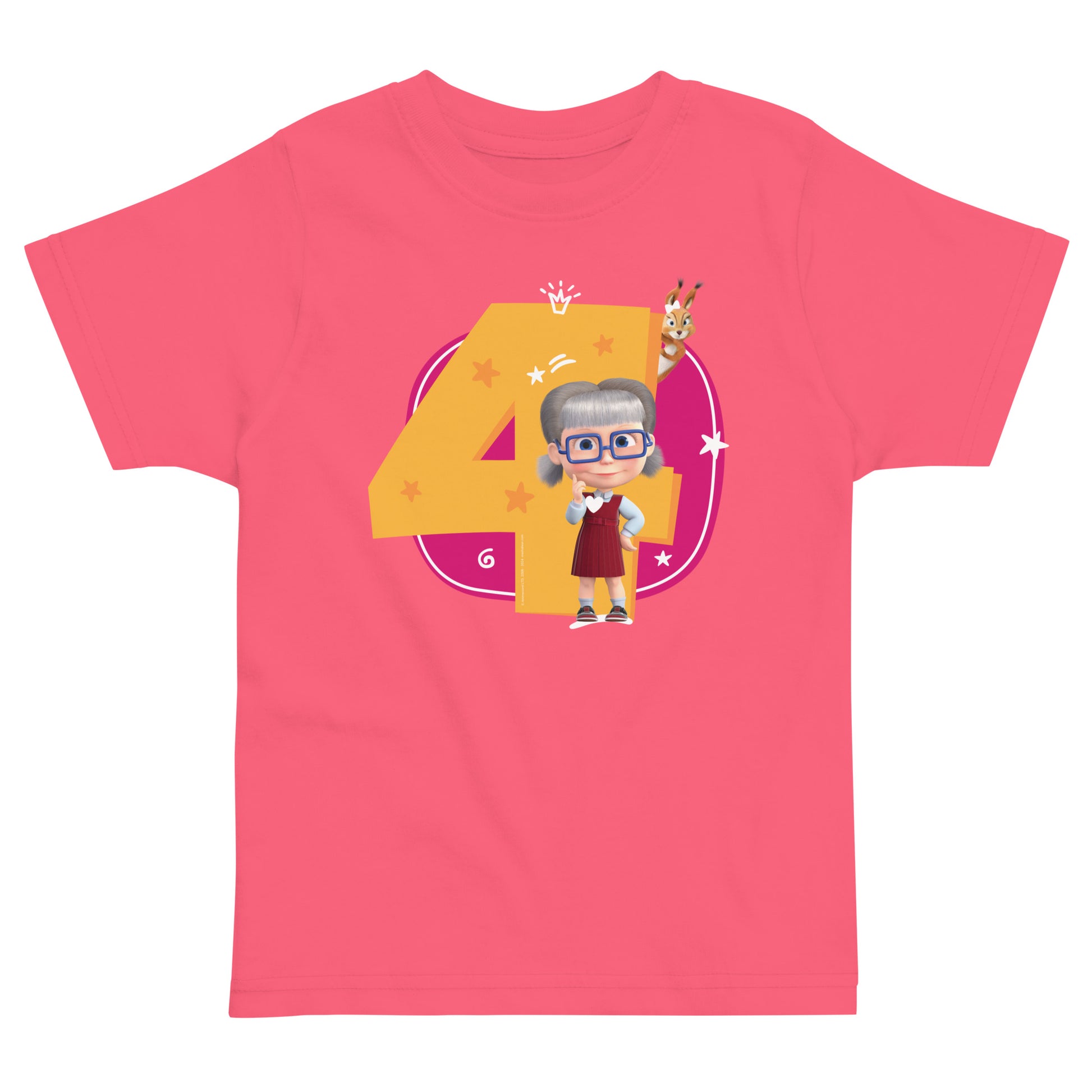 Masha and the Bear Friends Toddler Jersey 4 Years T-shirt Hot Pink
