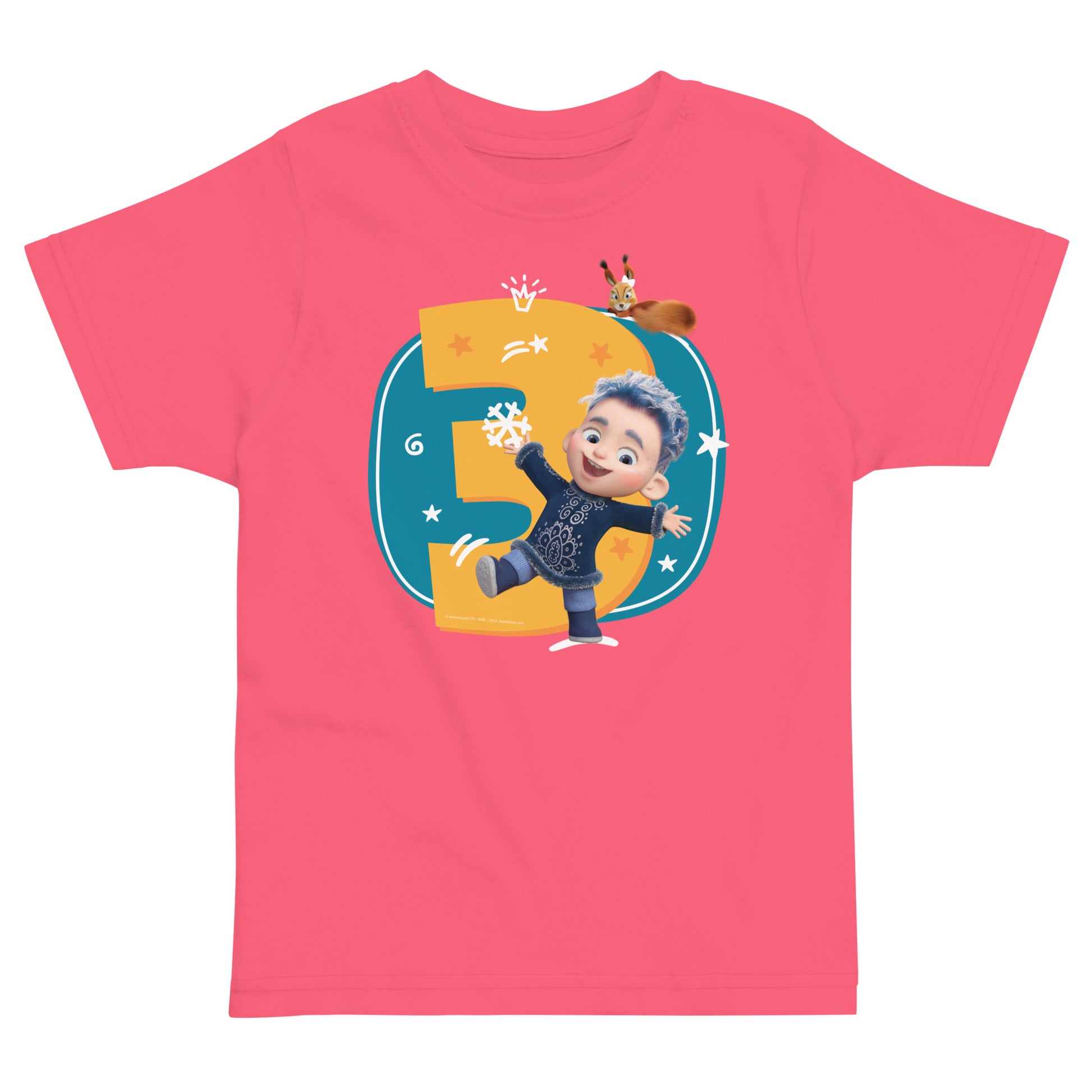 Masha and the Bear Friends Toddler Jersey 3 Years T-shirt Hot Pink