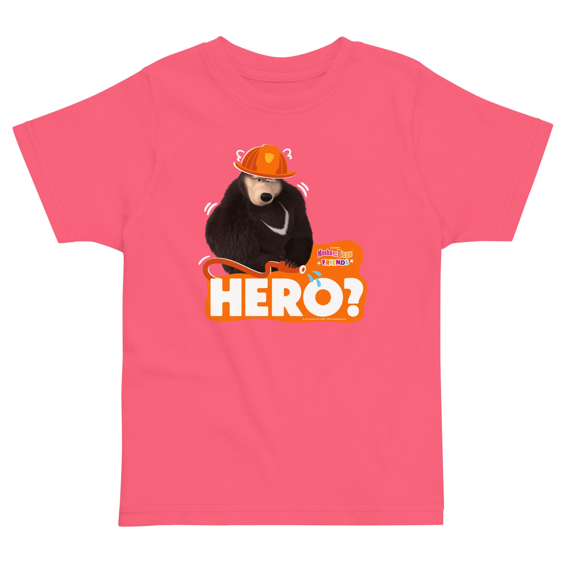 Masha and the Bear Friends Toddler Jersey Hero? T-shirt Hot Pink