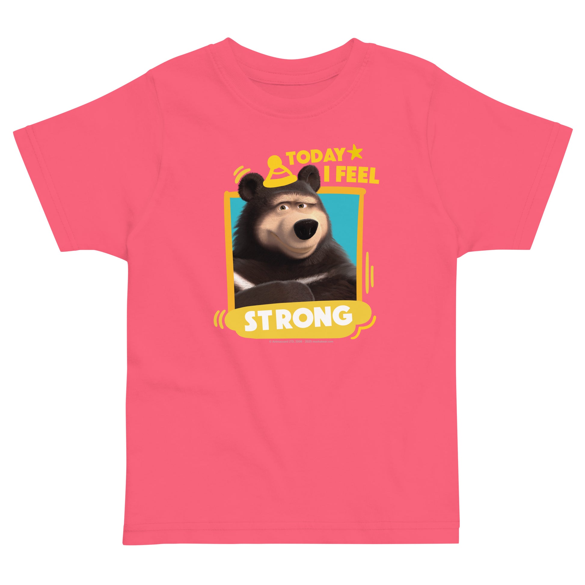 Masha and the Bear Friends Toddler Jersey Strong T-shirt Hot Pink