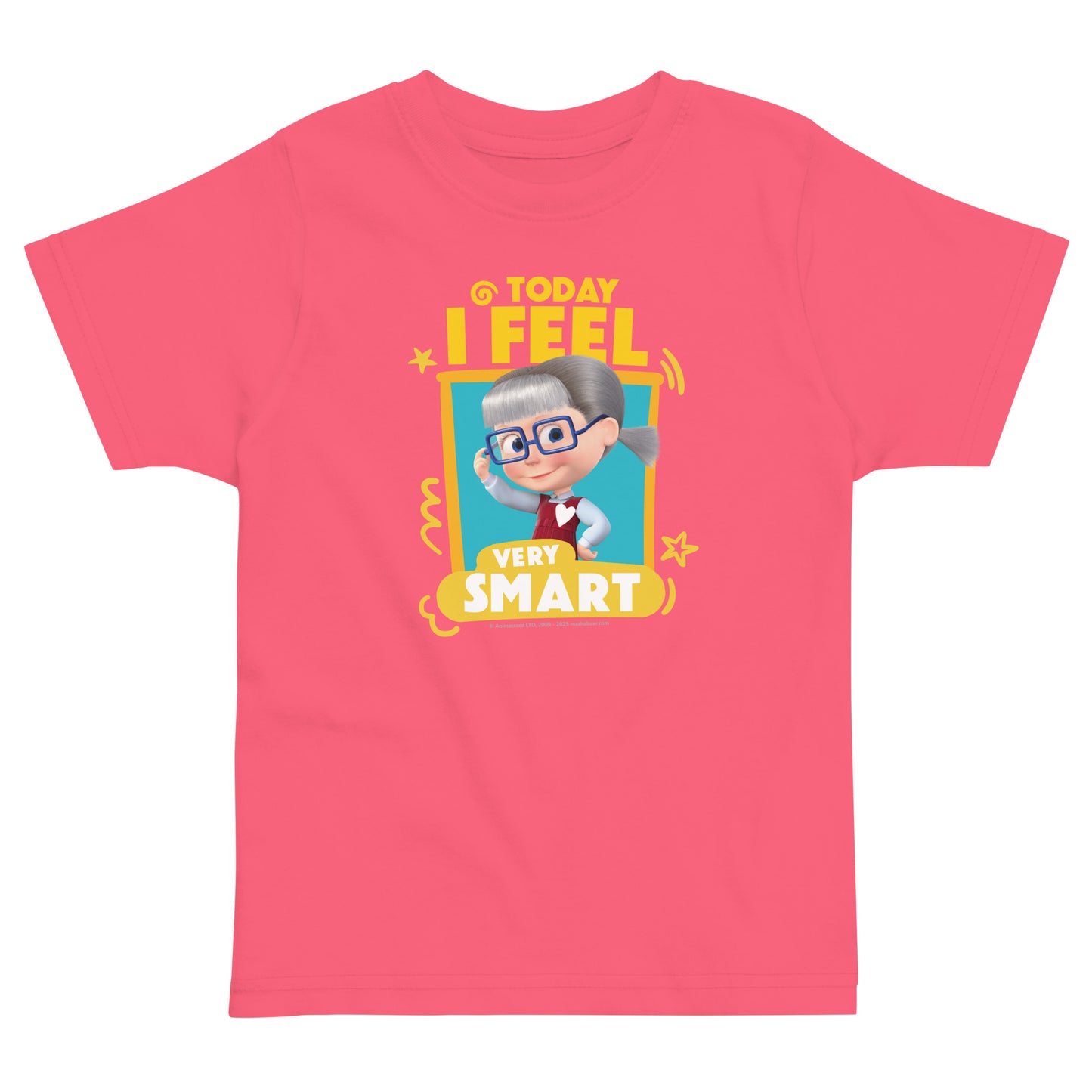 Masha and the Bear Friends Toddler Jersey Smart T-shirt Hot Pink