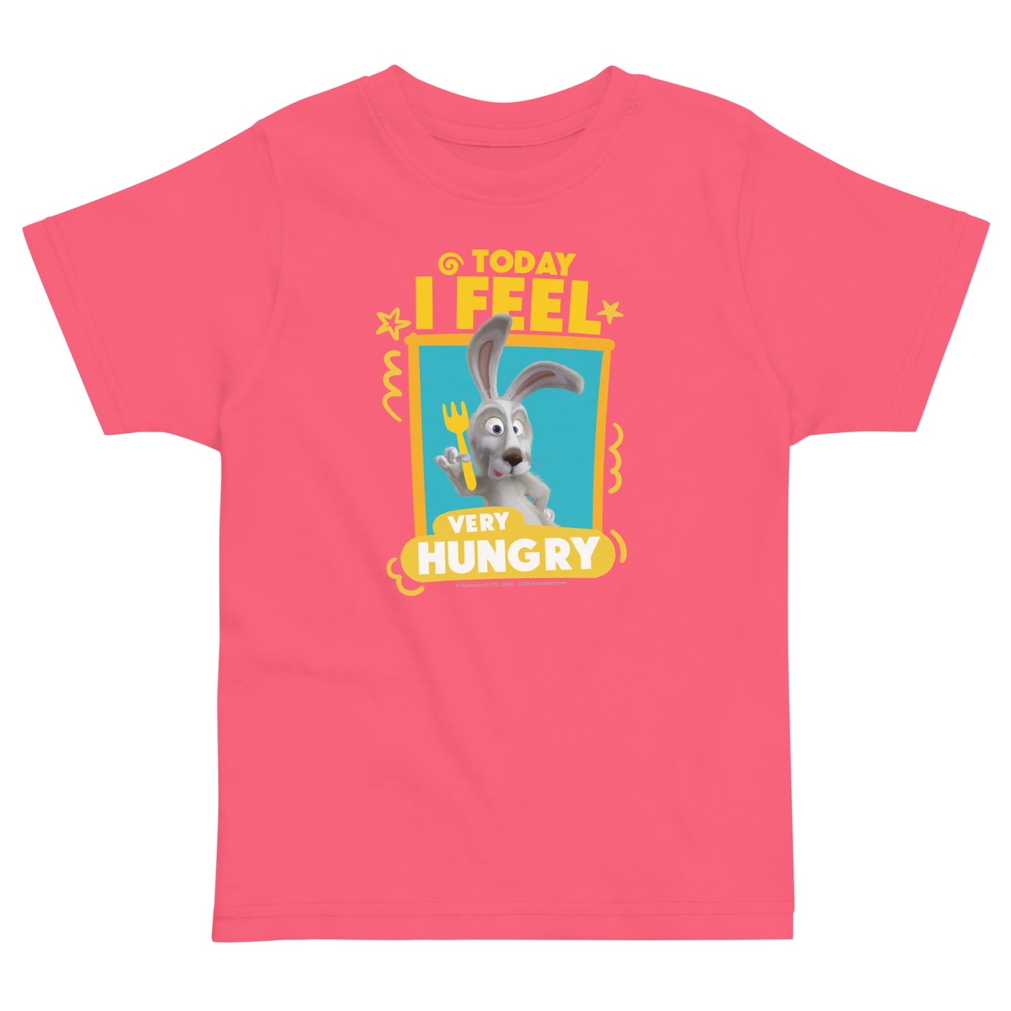 Masha and the Bear Friends Toddler Jersey Hungry T-shirt Hot Pink