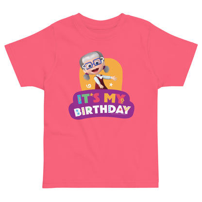 Masha and the Bear Friends Toddler Jersey Birthday #4 T-shirt Hot Pink