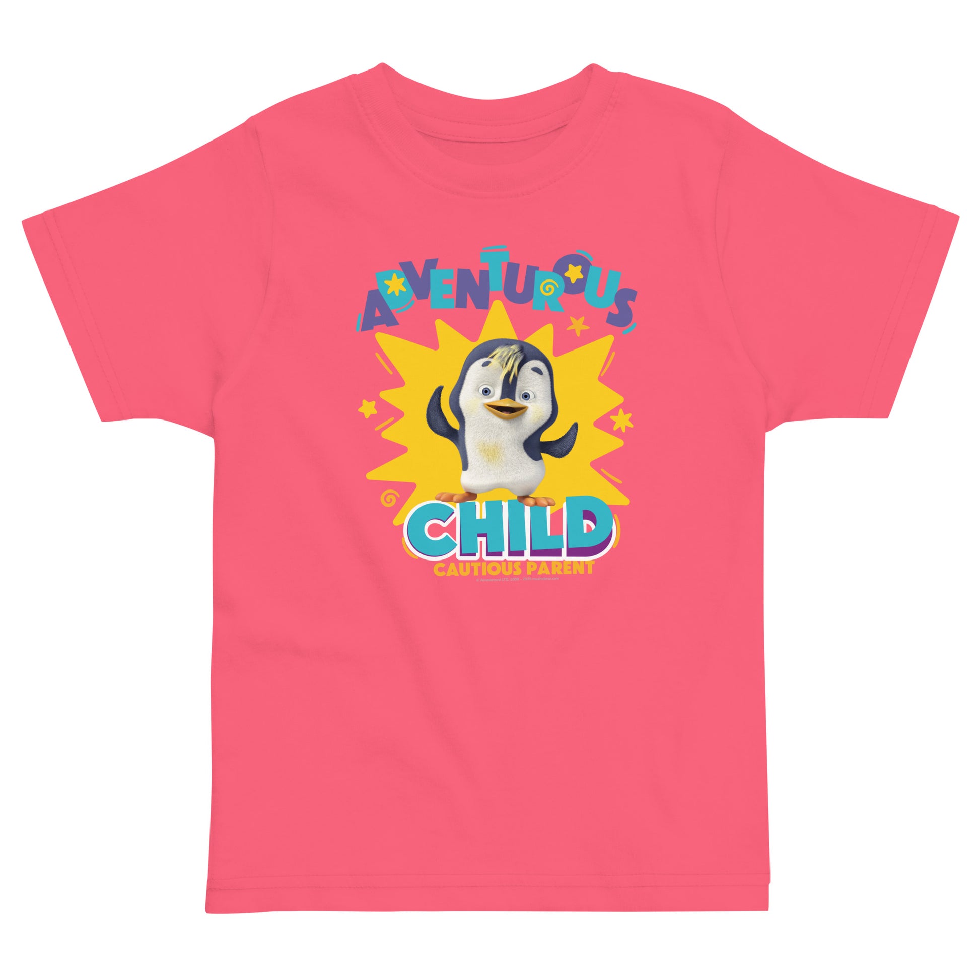 Masha and the Bear Friends Toddler Jersey Adventurous Child T-shirt Hot Pink