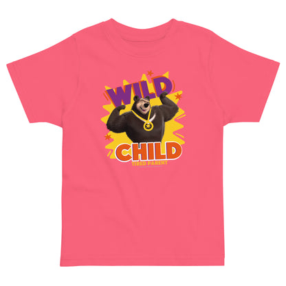 Masha and the Bear Friends Toddler Jersey Wild Child T-shirt Hot Pink