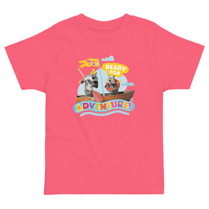 Masha and the Bear Friends Toddler Jersey Ready For Adventure #2 T-shirt Hot Pink