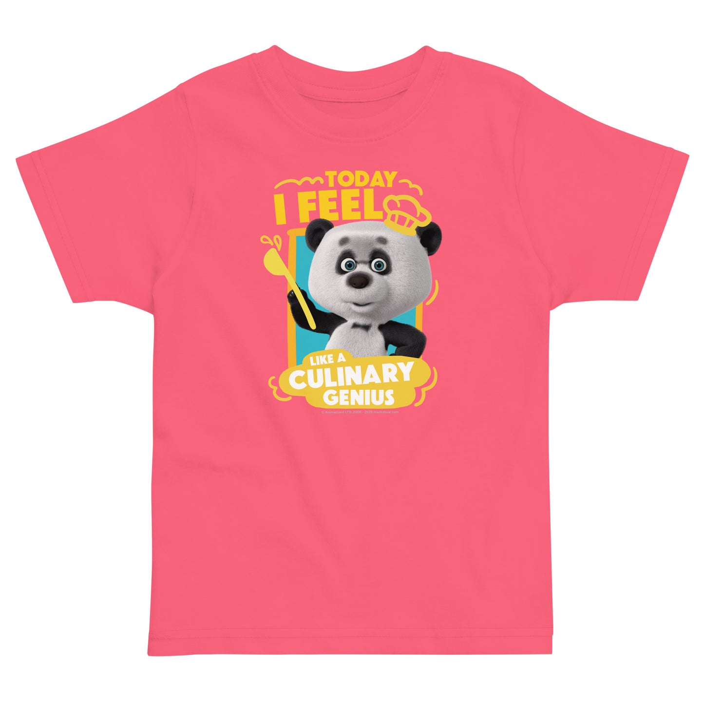 Masha and the Bear Friends Toddler Jersey Culinary T-shirt Hot Pink