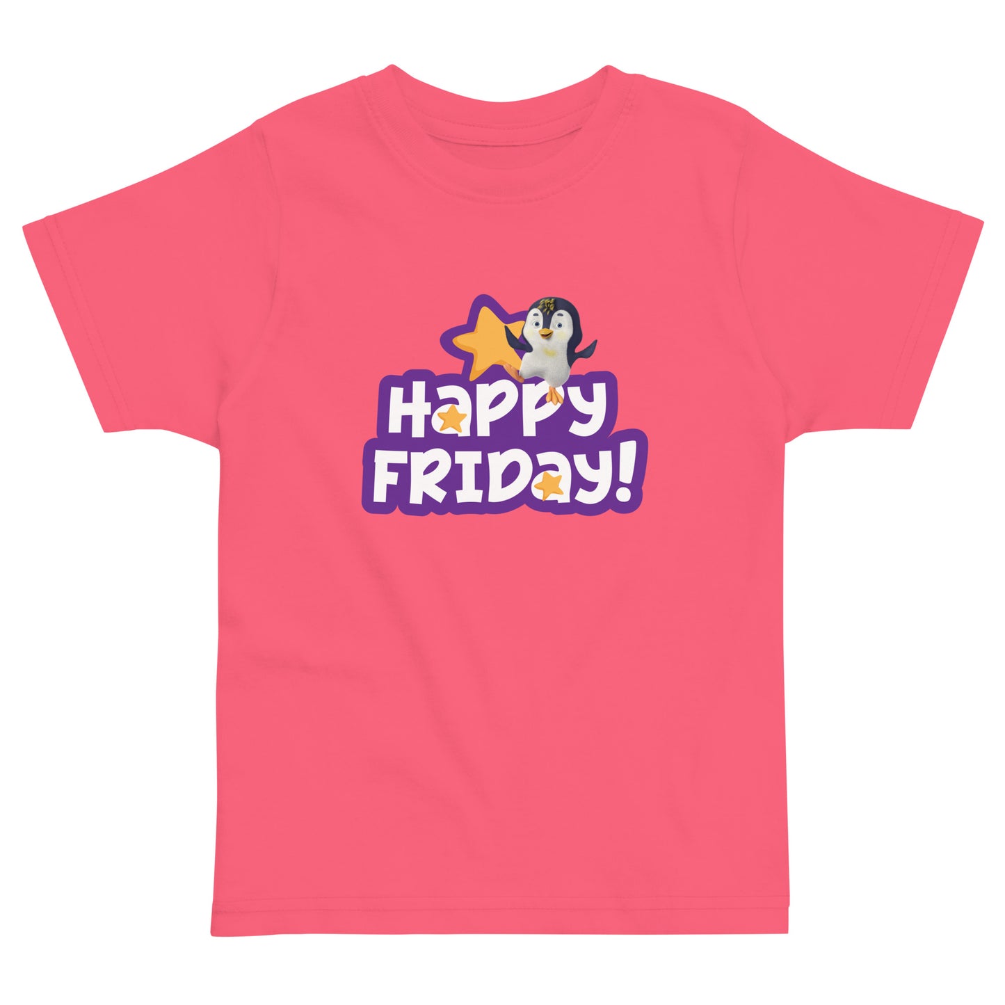 Masha and the Bear Friends Toddler Jersey Happy Friday T-shirt Hot Pink