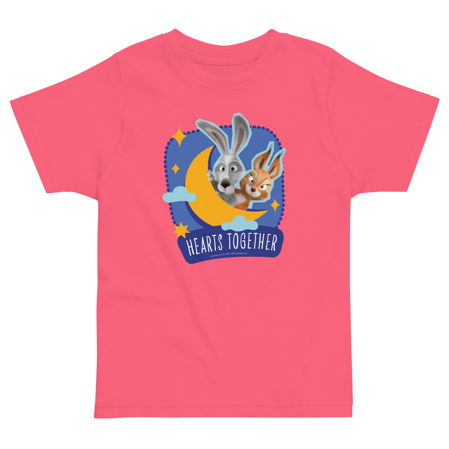 Masha and the Bear Friends Ramadan Toddler jersey t-shirt Hot Pink T-SHIRT