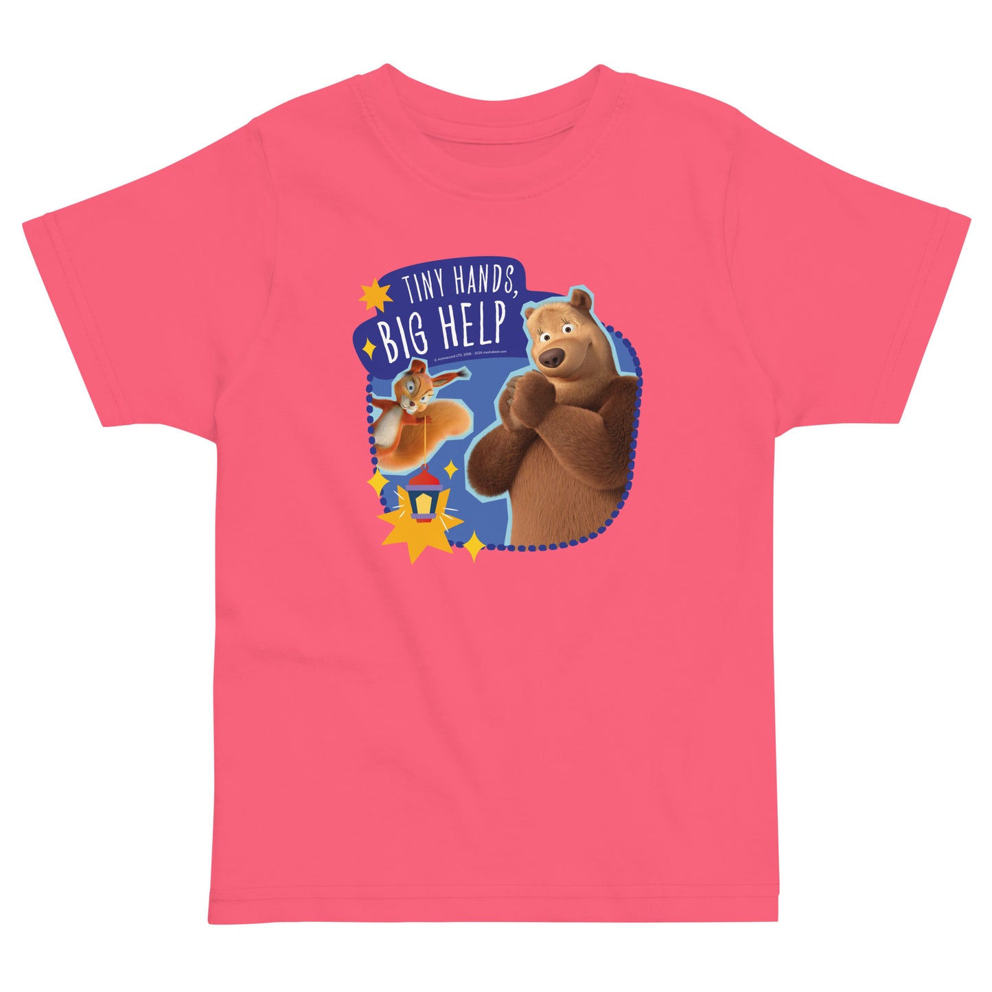 Masha and the Bear Friends Ramadan Toddler jersey t-shirt Hot Pink T-SHIRT