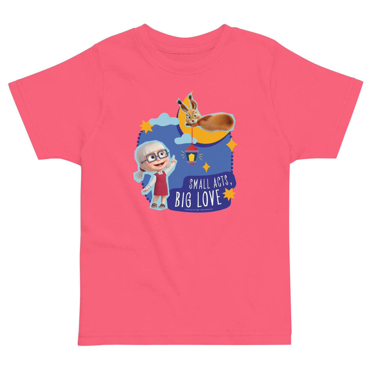 Masha and the Bear Friends Ramadan Toddler jersey t-shirt Hot Pink T-SHIRT