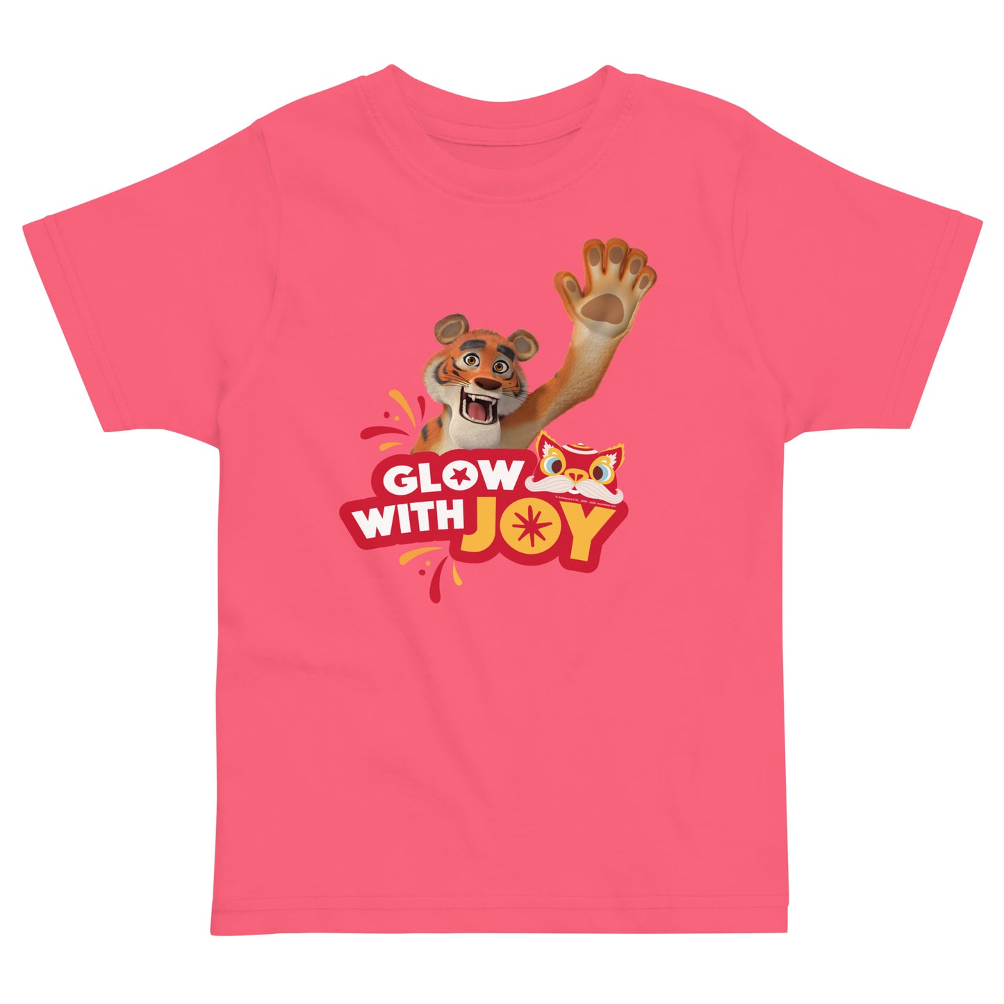 Masha and the Bear Friends Lunar Horse Toddler jersey t-shirt Hot Pink T-SHIRT