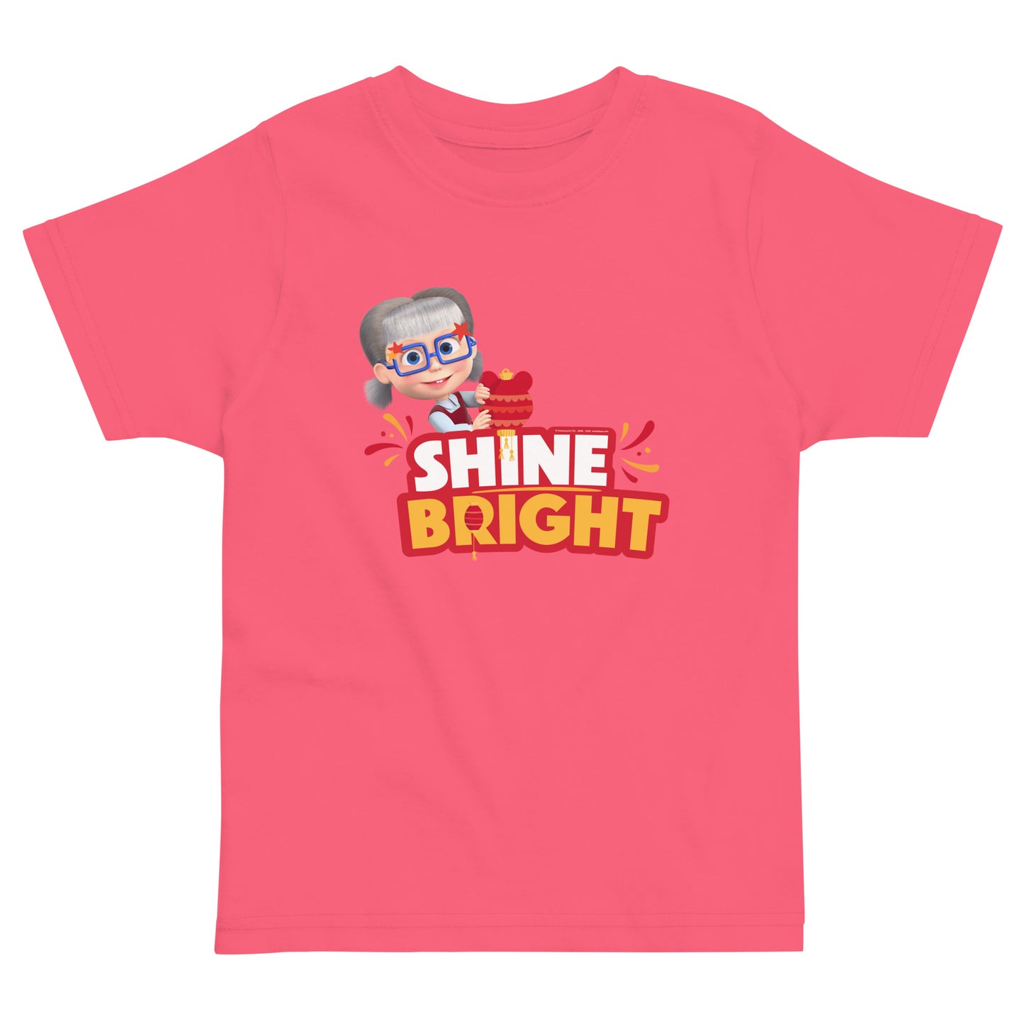Masha and the Bear Friends Lunar Horse Toddler jersey t-shirt Hot Pink T-SHIRT