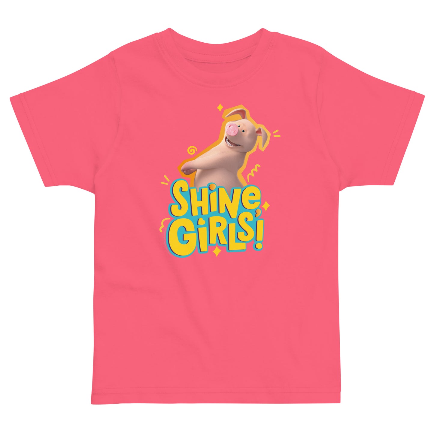 Masha and the Bear Friends For Her Toddler jersey t-shirt Hot Pink T-SHIRT
