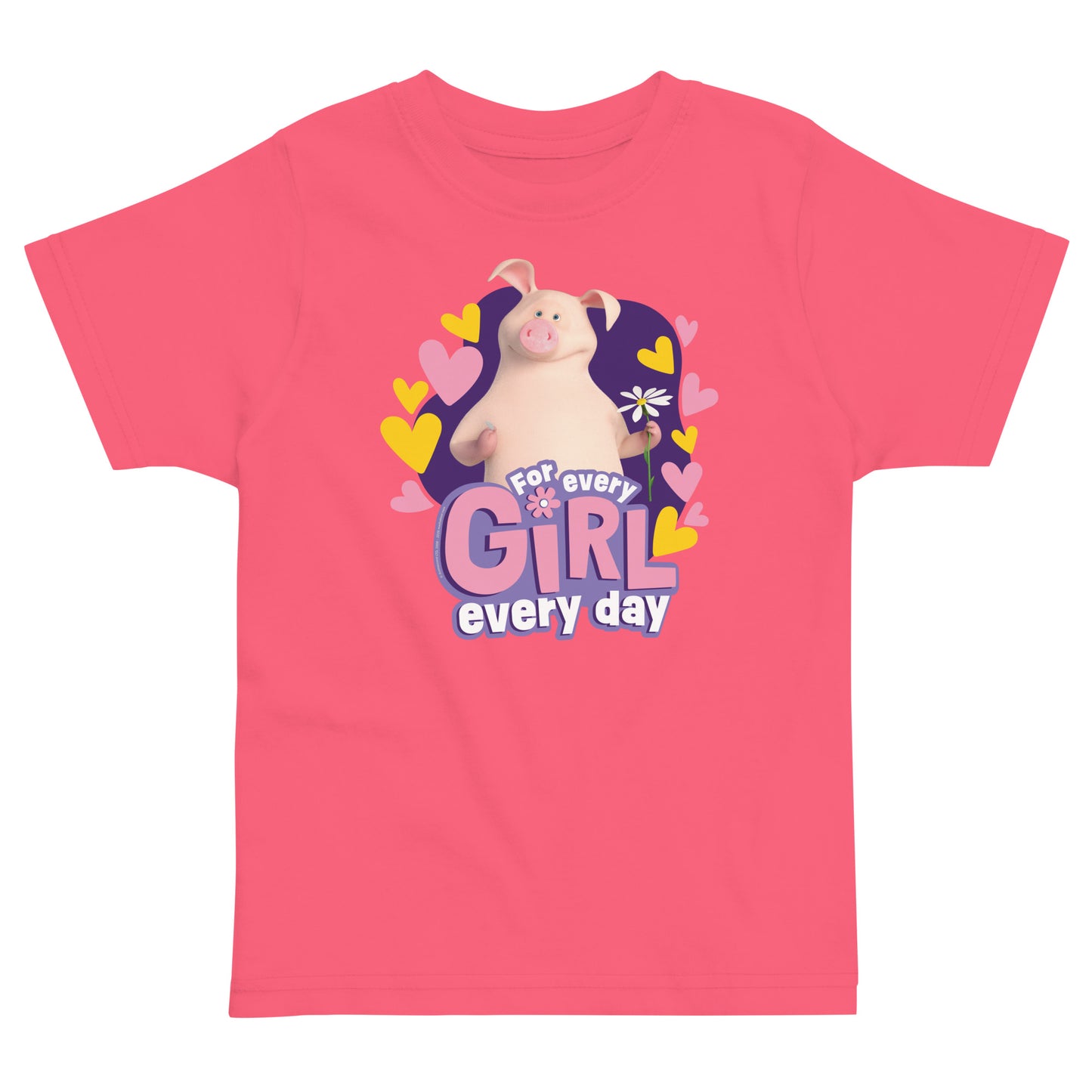 Masha and the Bear Friends For Her Toddler jersey t-shirt Hot Pink T-SHIRT