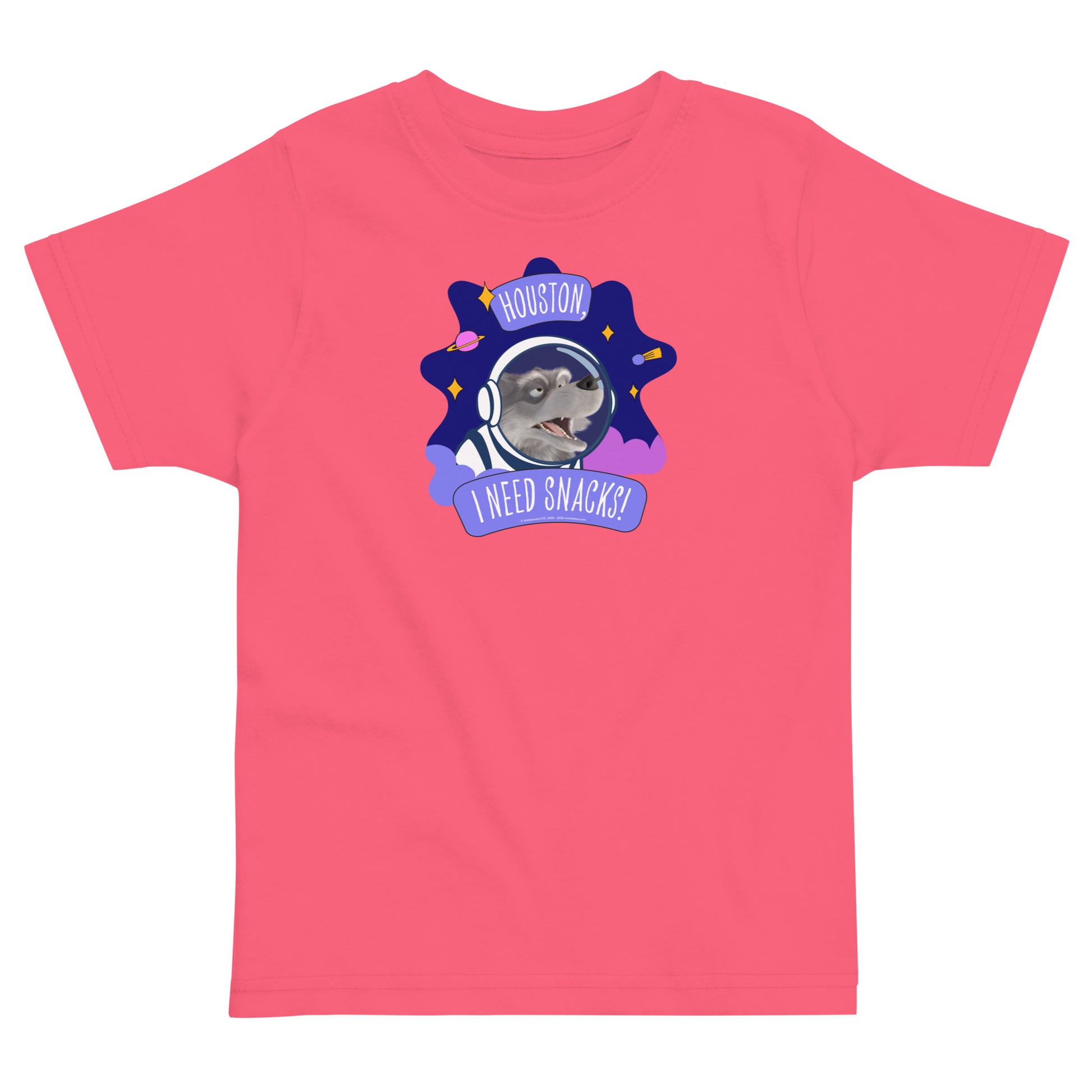 Masha and the Bear Friends I Need Snacks! Toddler jersey t-shirt Hot Pink T-SHIRT